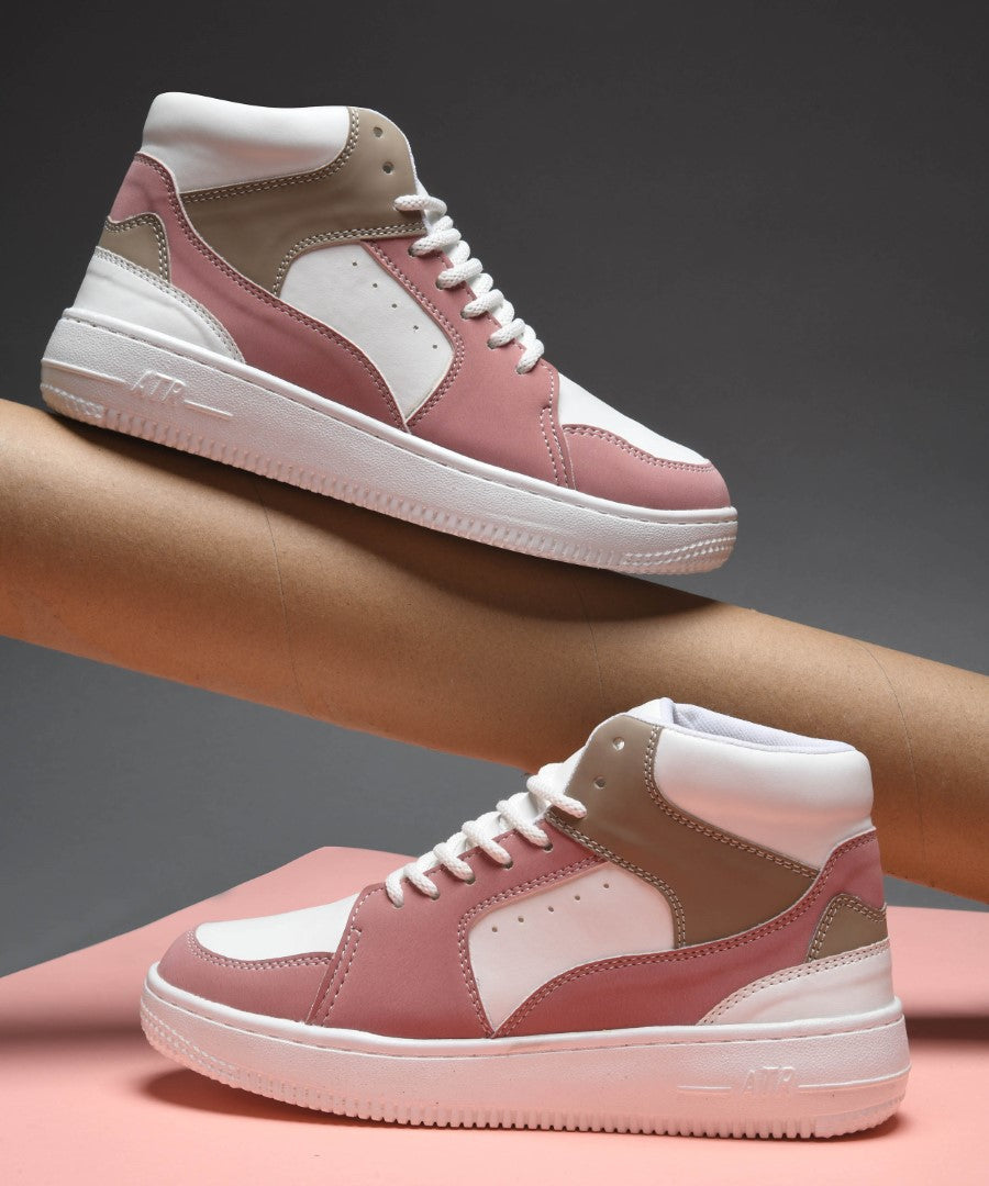 JM Looks High-Top Casual Lace-Up Sneakers