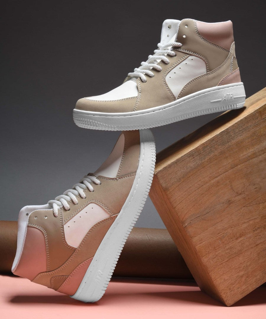 JM Looks High-Top Casual Lace-Up Sneakers
