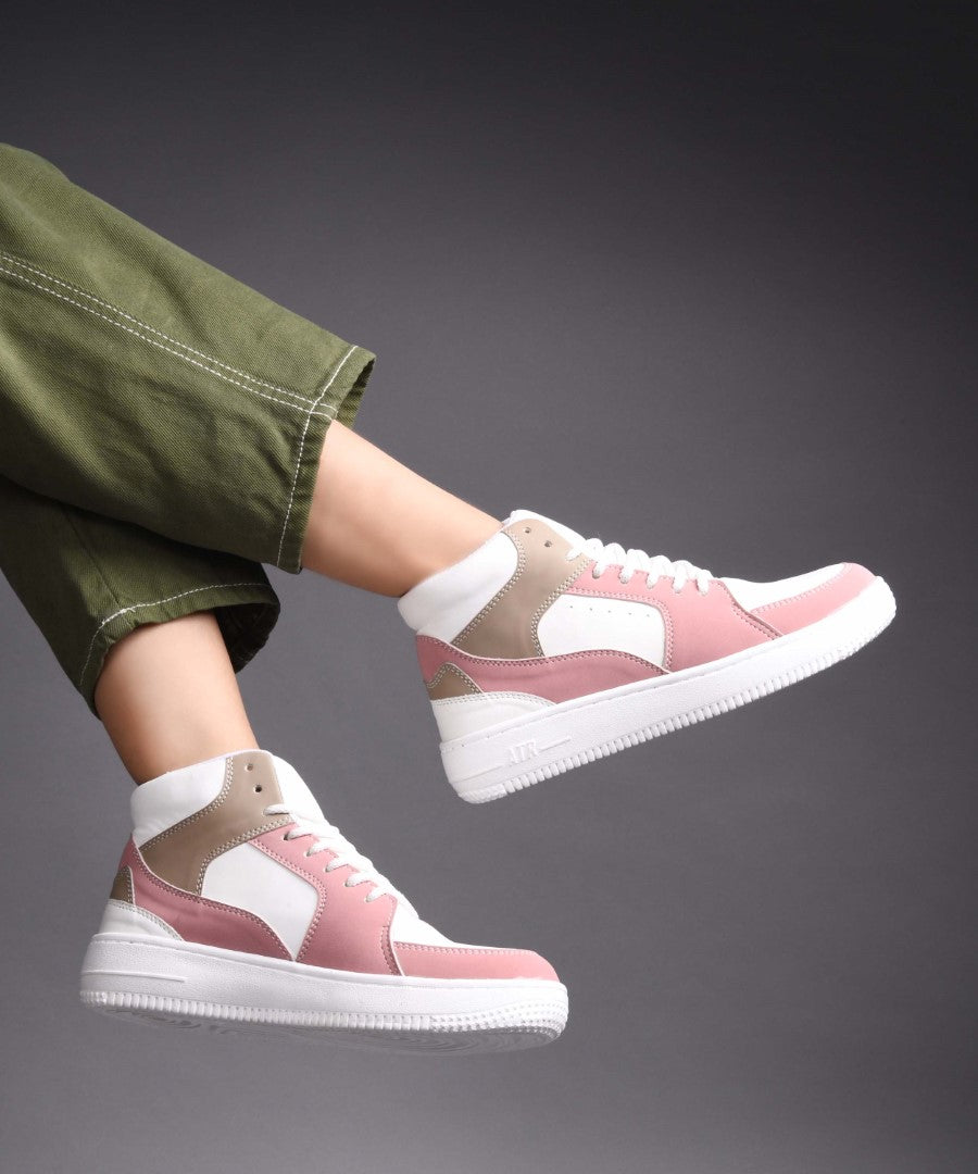 JM Looks High-Top Casual Lace-Up Sneakers