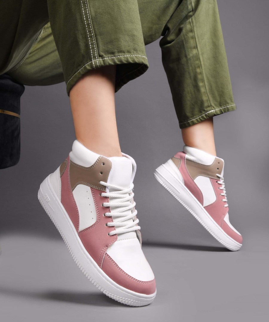 JM Looks High-Top Casual Lace-Up Sneakers