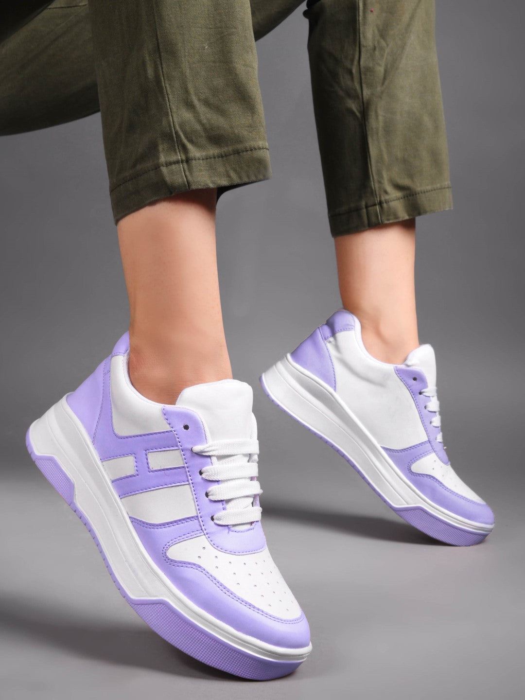 JM Looks Sneakers with Bold Design & Elevated Sole for Women
