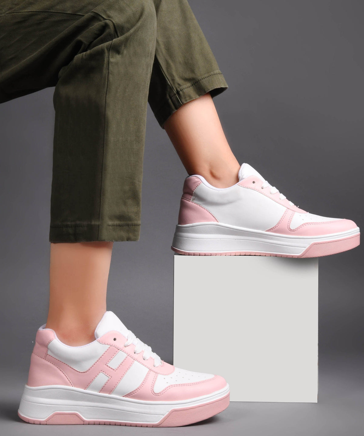 JM Looks Sneakers with Bold Design & Elevated Sole for Women