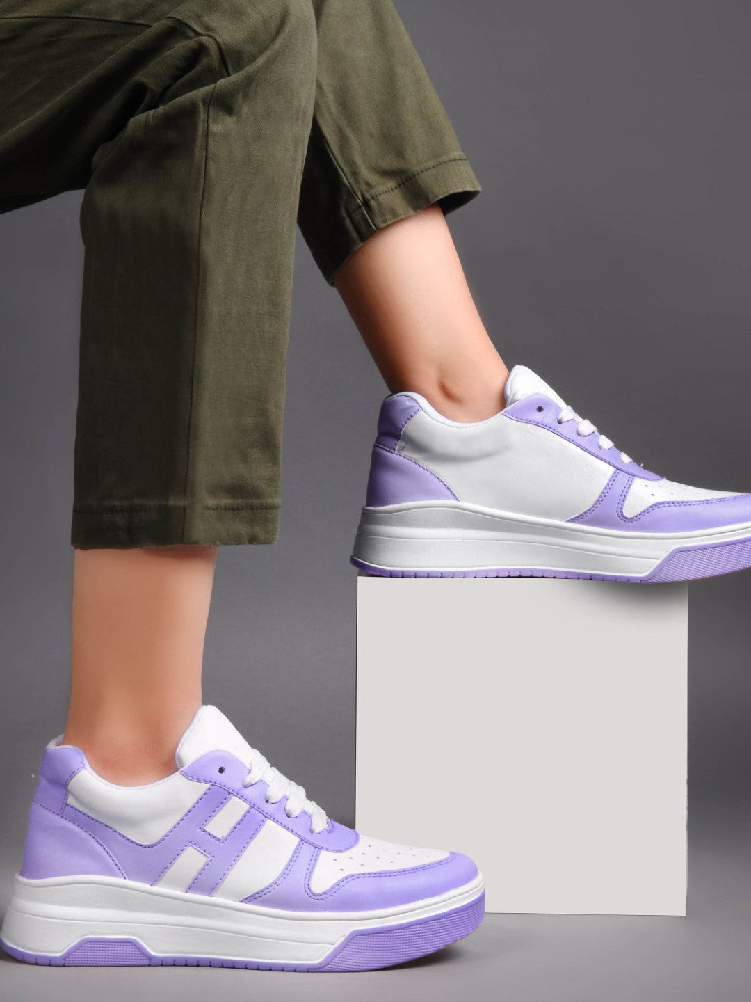 JM Looks Sneakers with Bold Design & Elevated Sole for Women