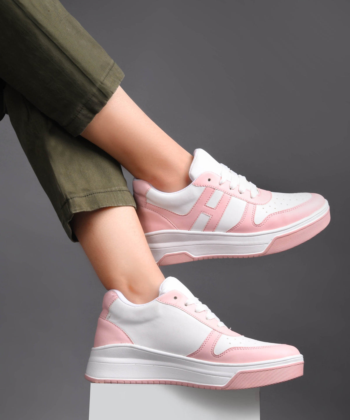 JM Looks Sneakers with Bold Design & Elevated Sole for Women