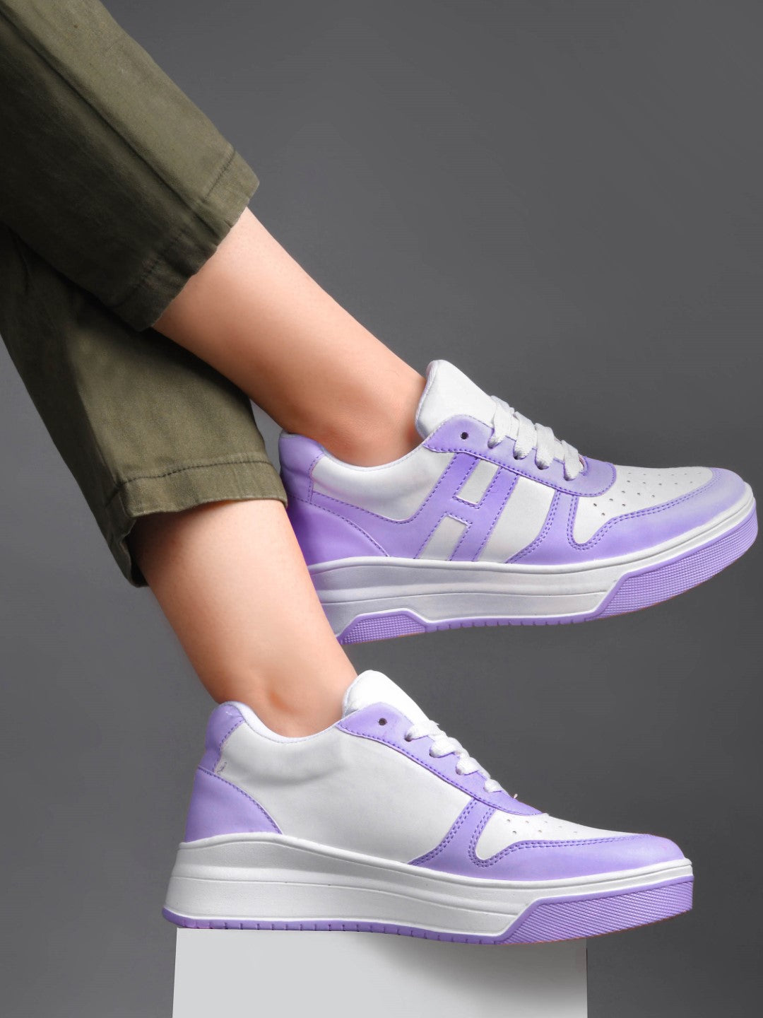 JM Looks Sneakers with Bold Design & Elevated Sole for Women