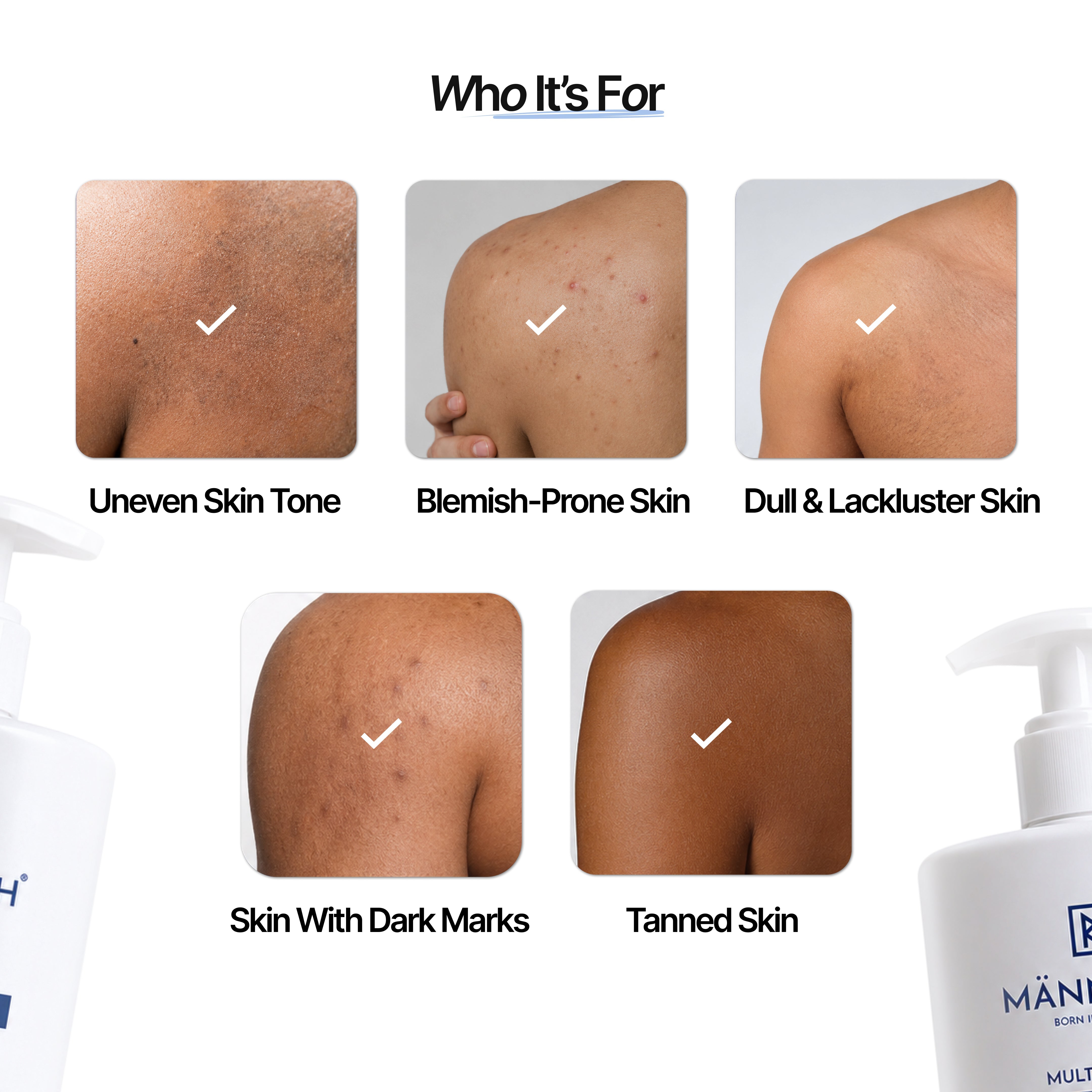 Mannlich Multivitamin Bacne Clear Body Wash & De-Tan Body Wash