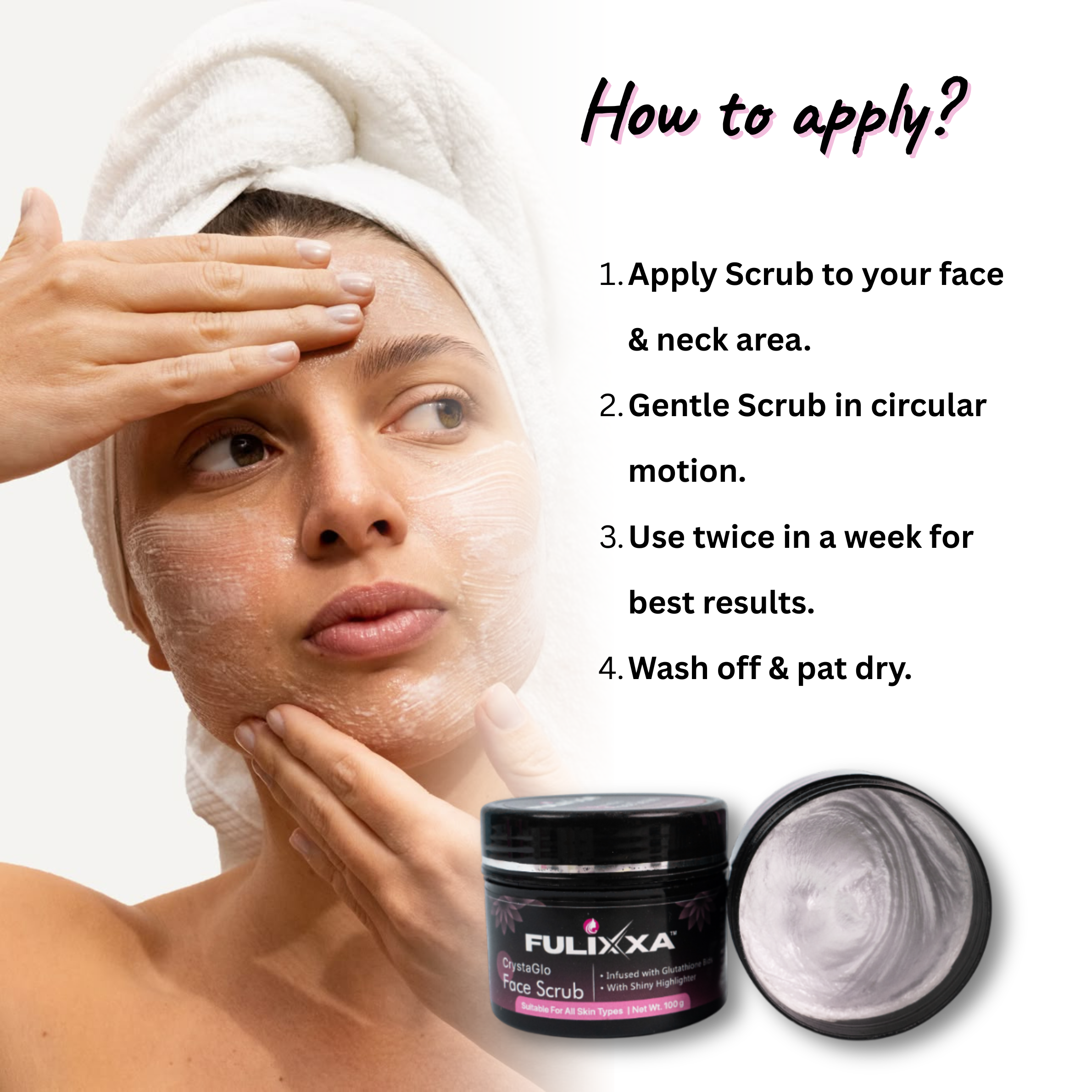 Fulixxa Crystaglo Diamond Face Scrub
