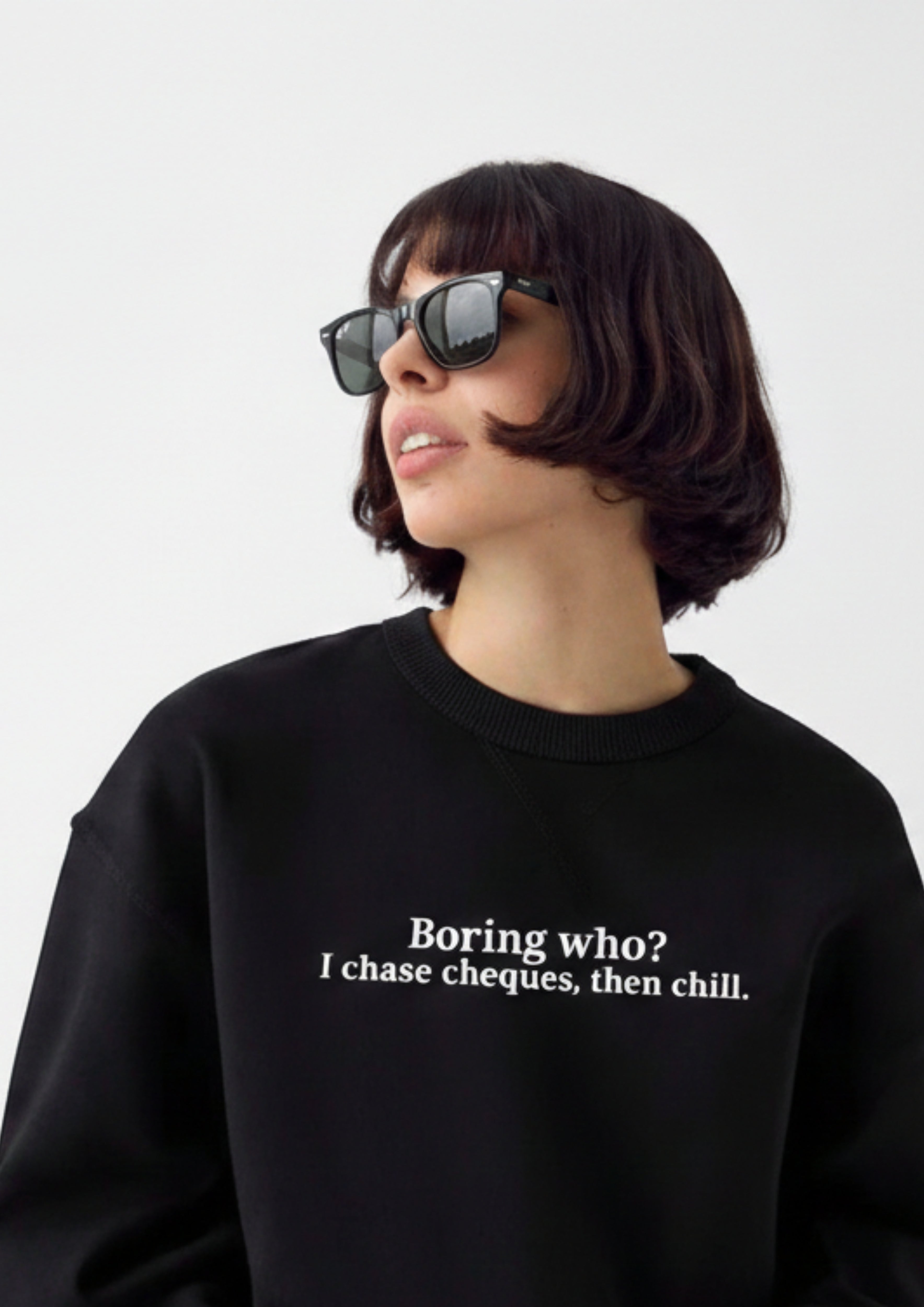 Studio OJS BOSSY Oversized Sweatshirt - Black