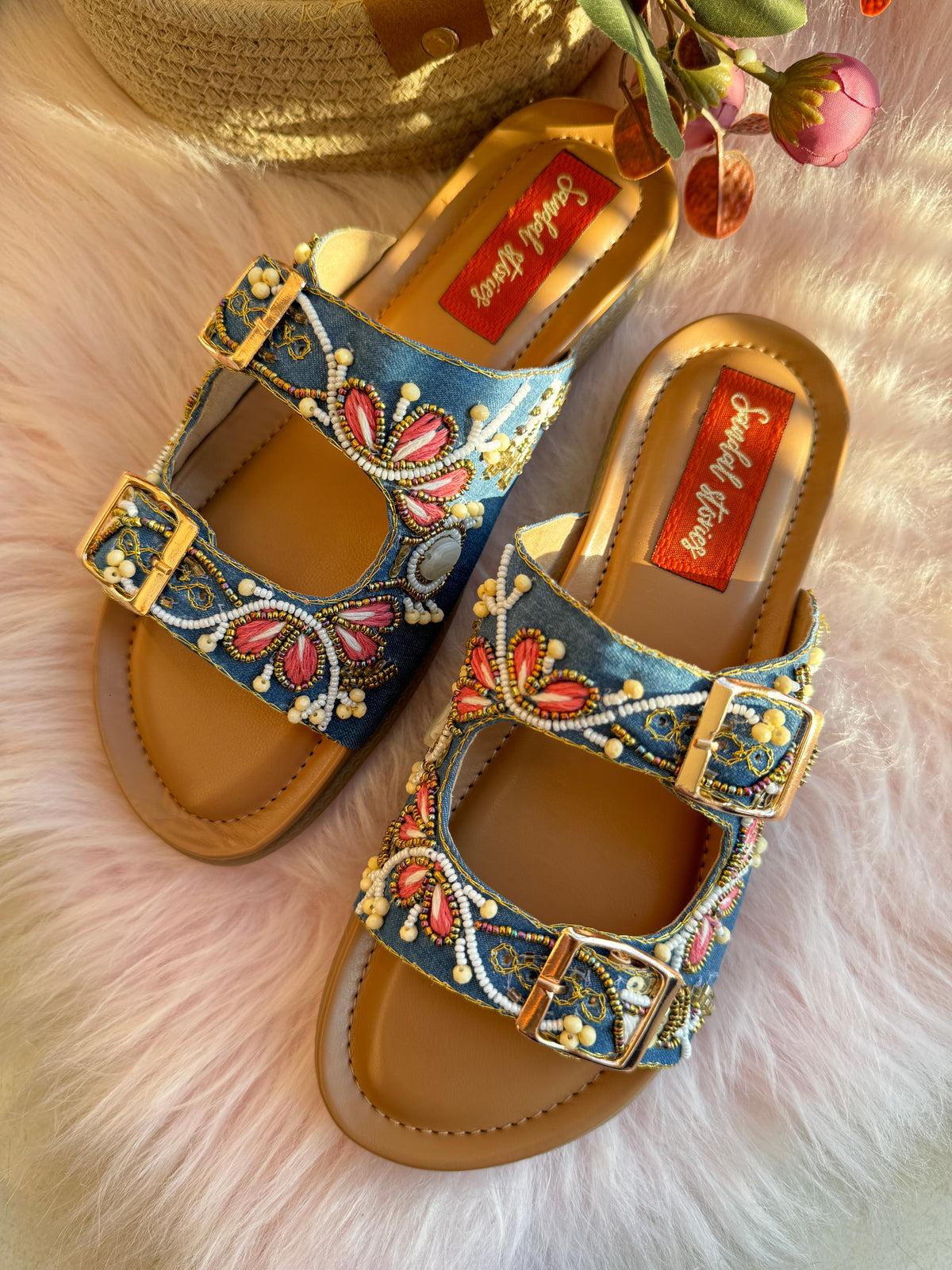 Sandal Stories Denim Bloom Doctor Sole Sandals