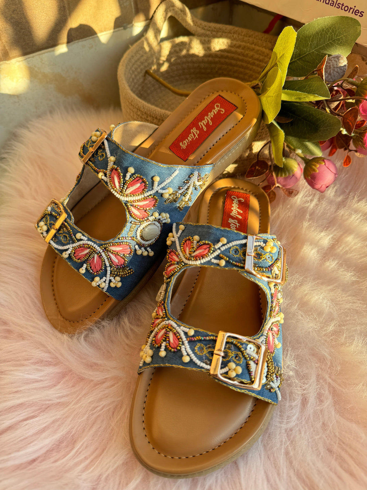 Sandal Stories Denim Bloom Doctor Sole Sandals
