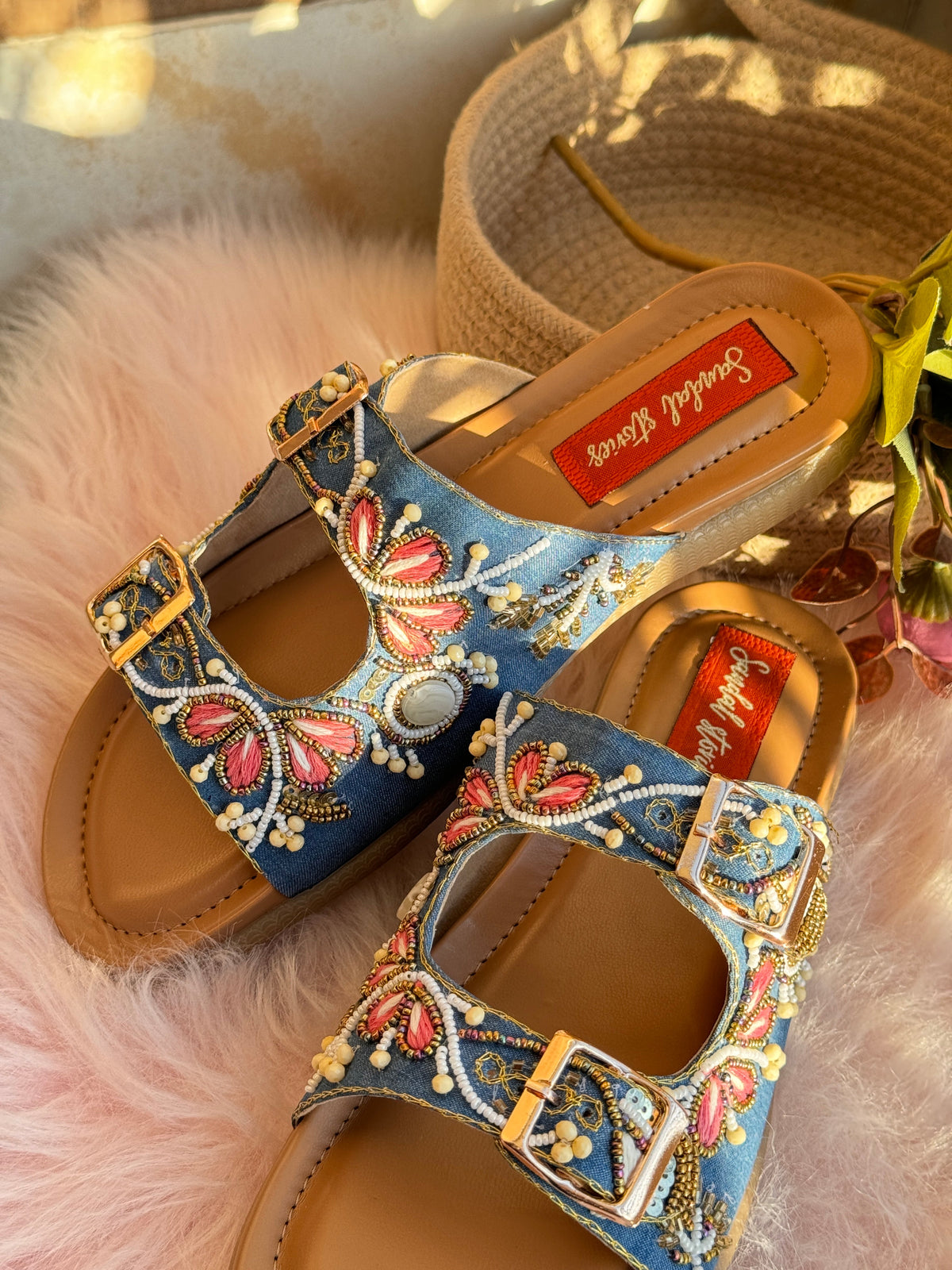 Sandal Stories Denim Bloom Doctor Sole Sandals