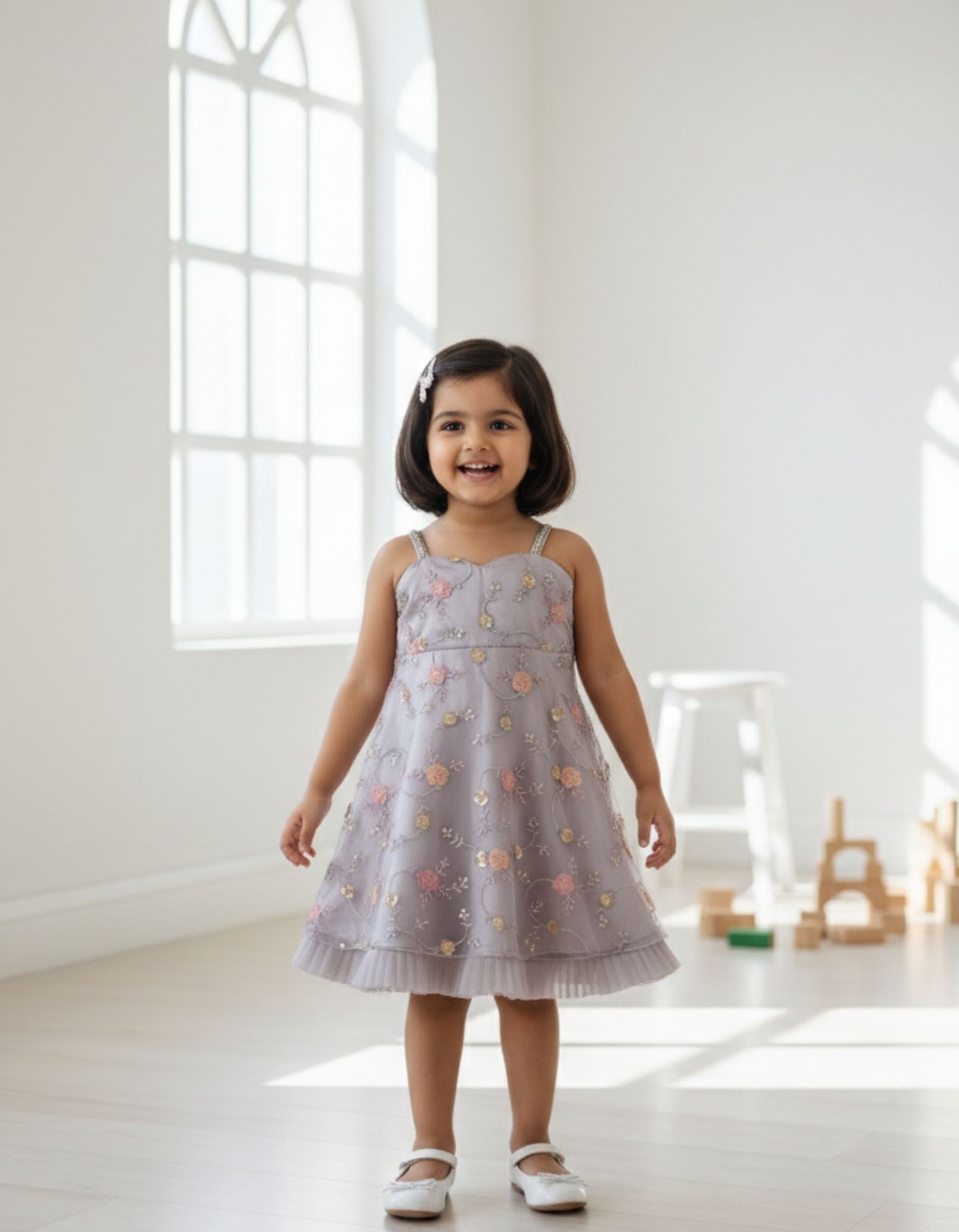 Urbanrac Celebration Dress - Net Embroidery - Party