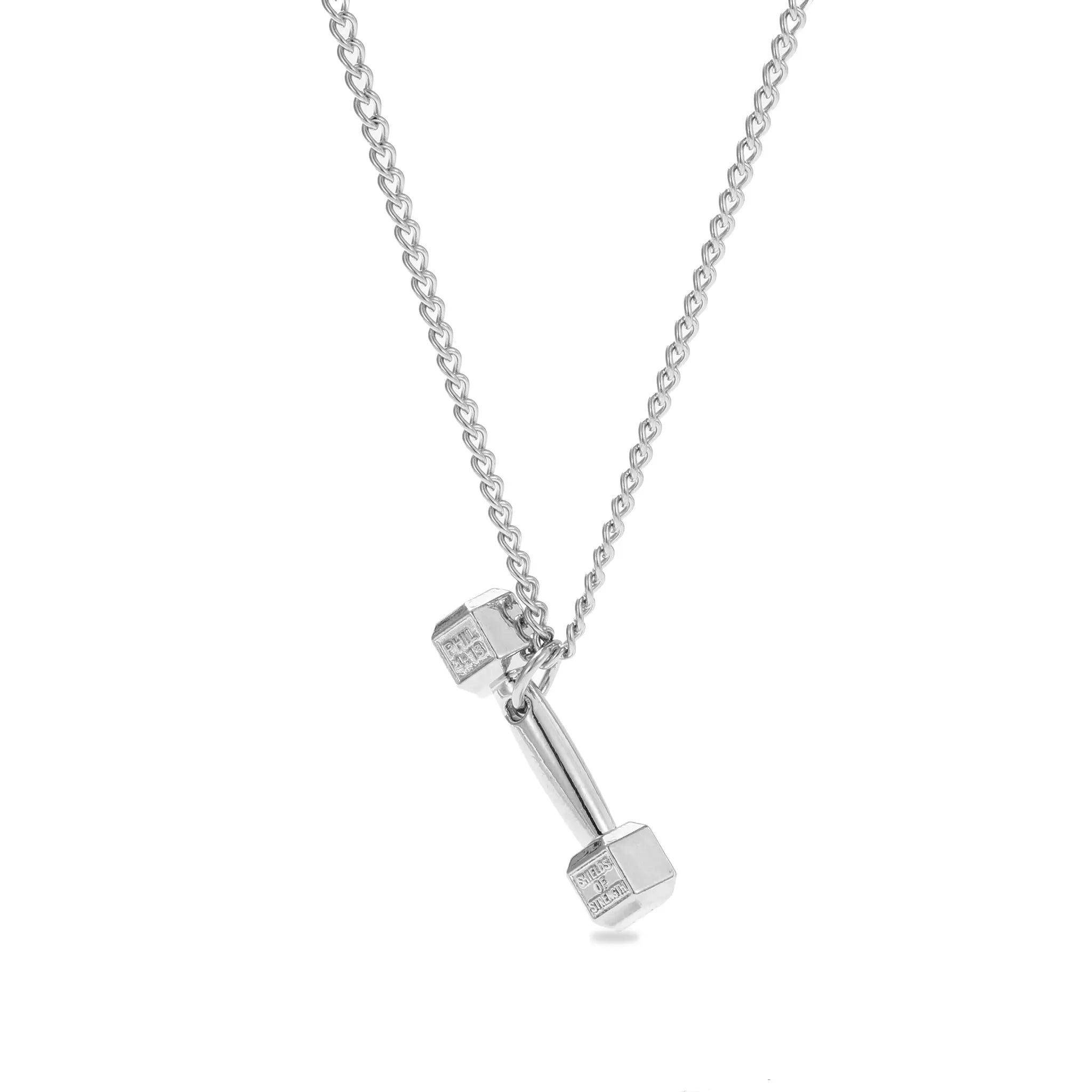 Salty Dumbbell Silver Chain