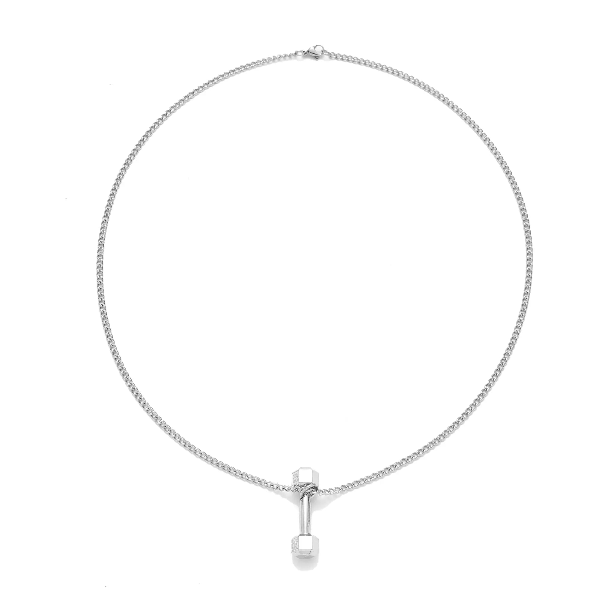 Salty Dumbbell Silver Chain