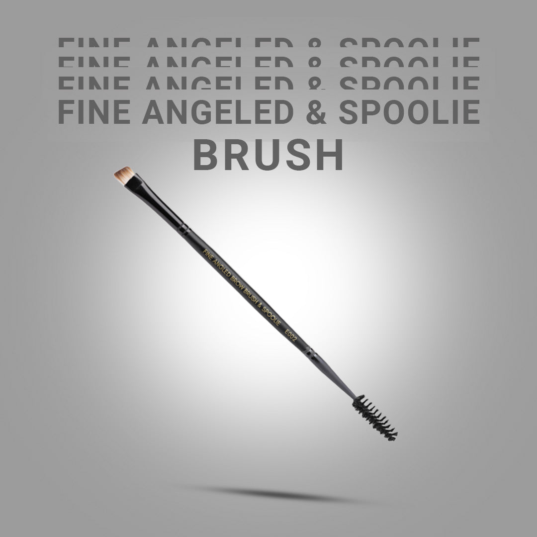 Cuffs N Lashes Makeup Brushes E002 - Fine Angled   Brow Brush & Spoolie