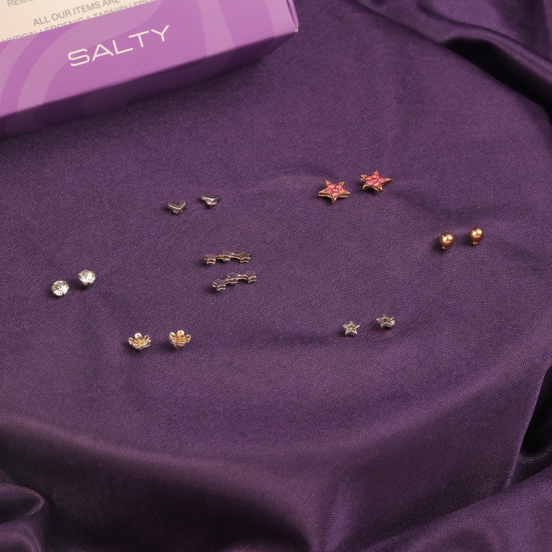 Salty "Starry" Weekly 7 Stud Earrings Set