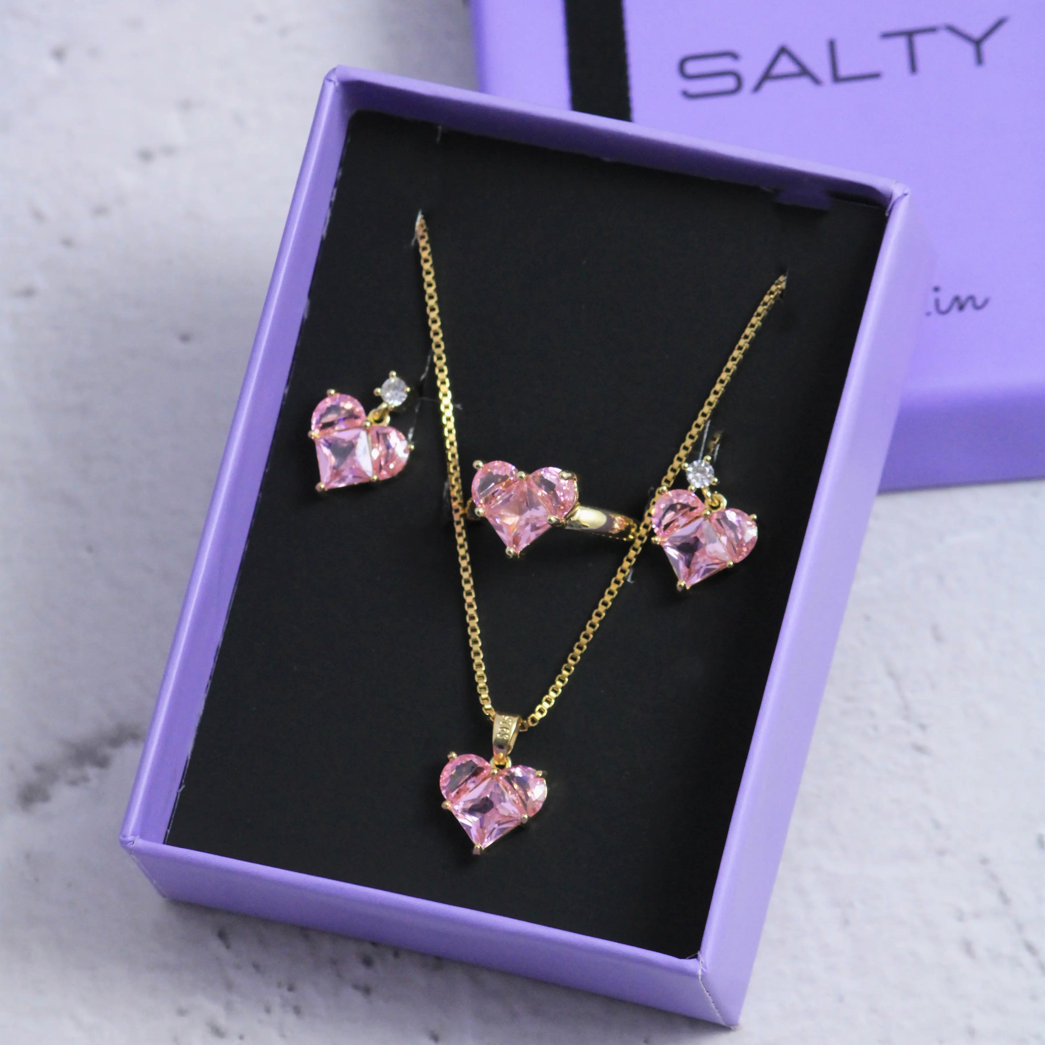 Salty Mesmerizing Pink complete Jewellery Set