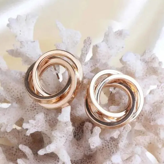 Salty Golden Crooked Minimal Earrings