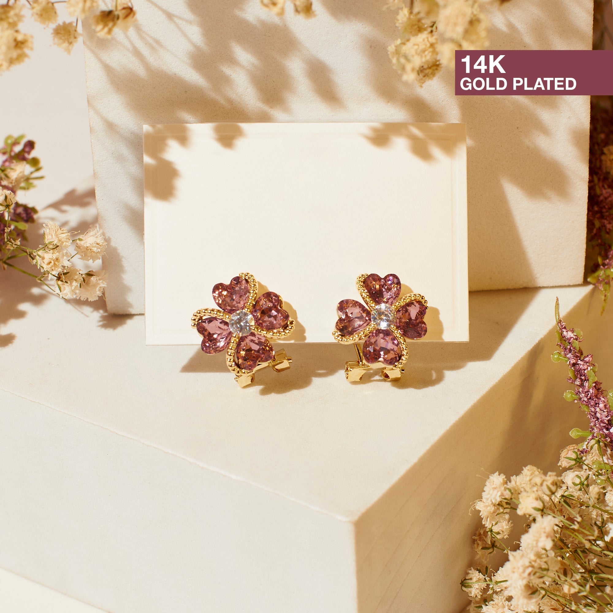 Salty Diamond Daisy Earrings