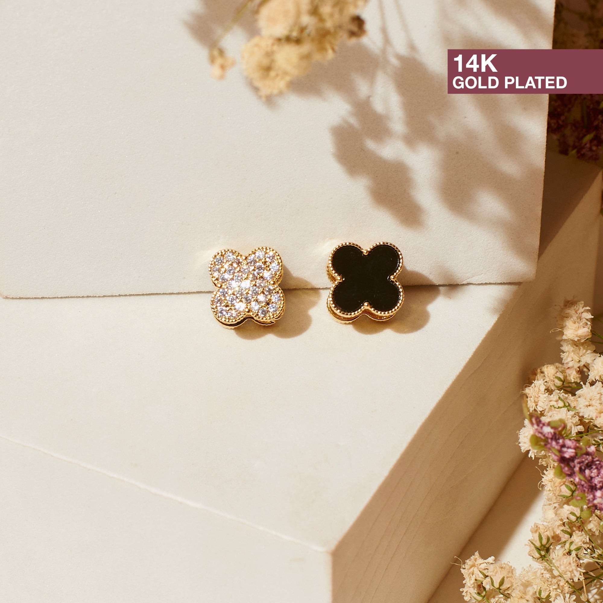 Salty Reversible Chic Clover Studs