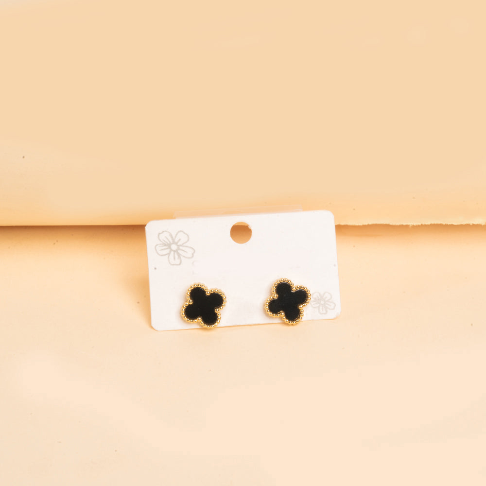 Salty Posh Night Clover Studs