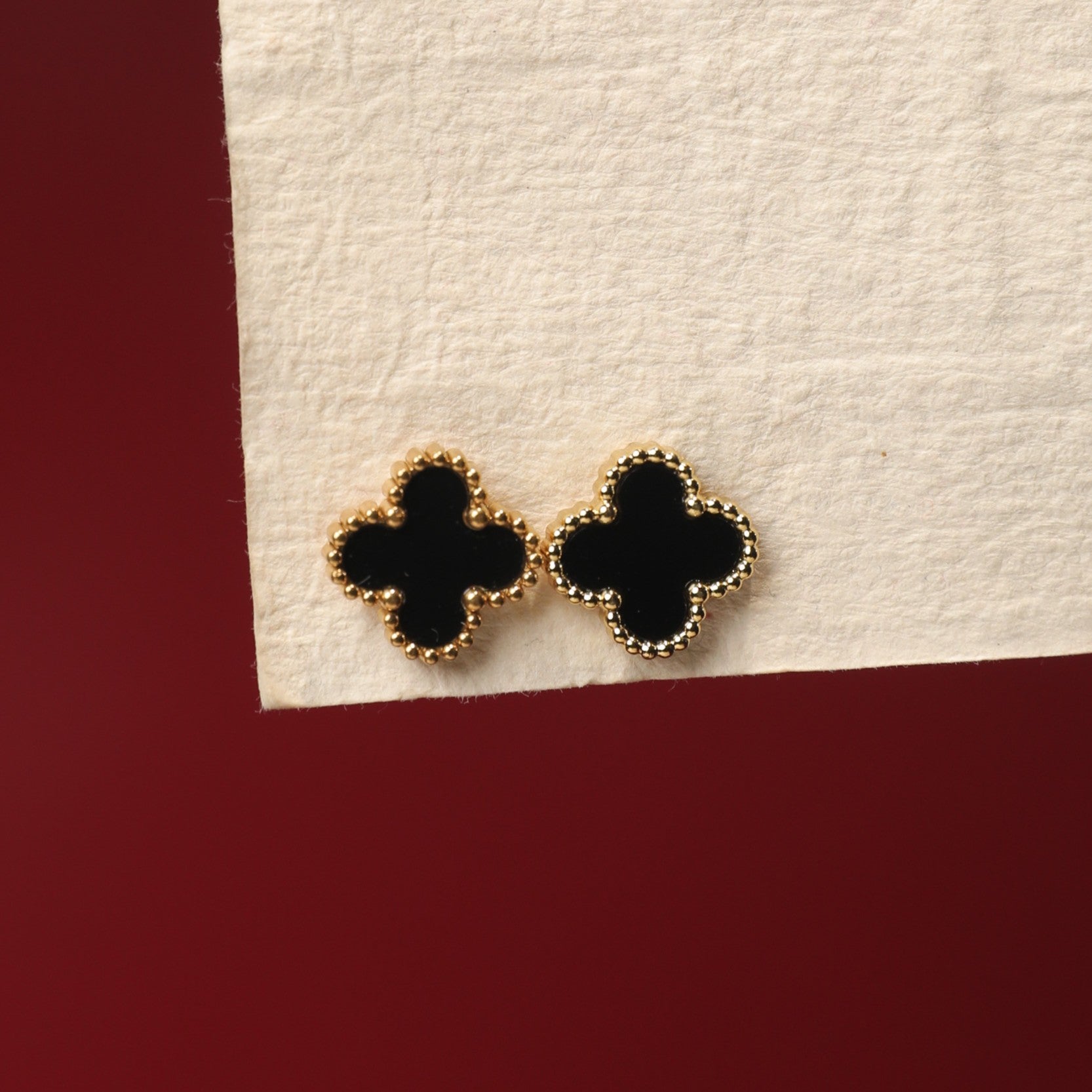 Salty Posh Night Clover Studs