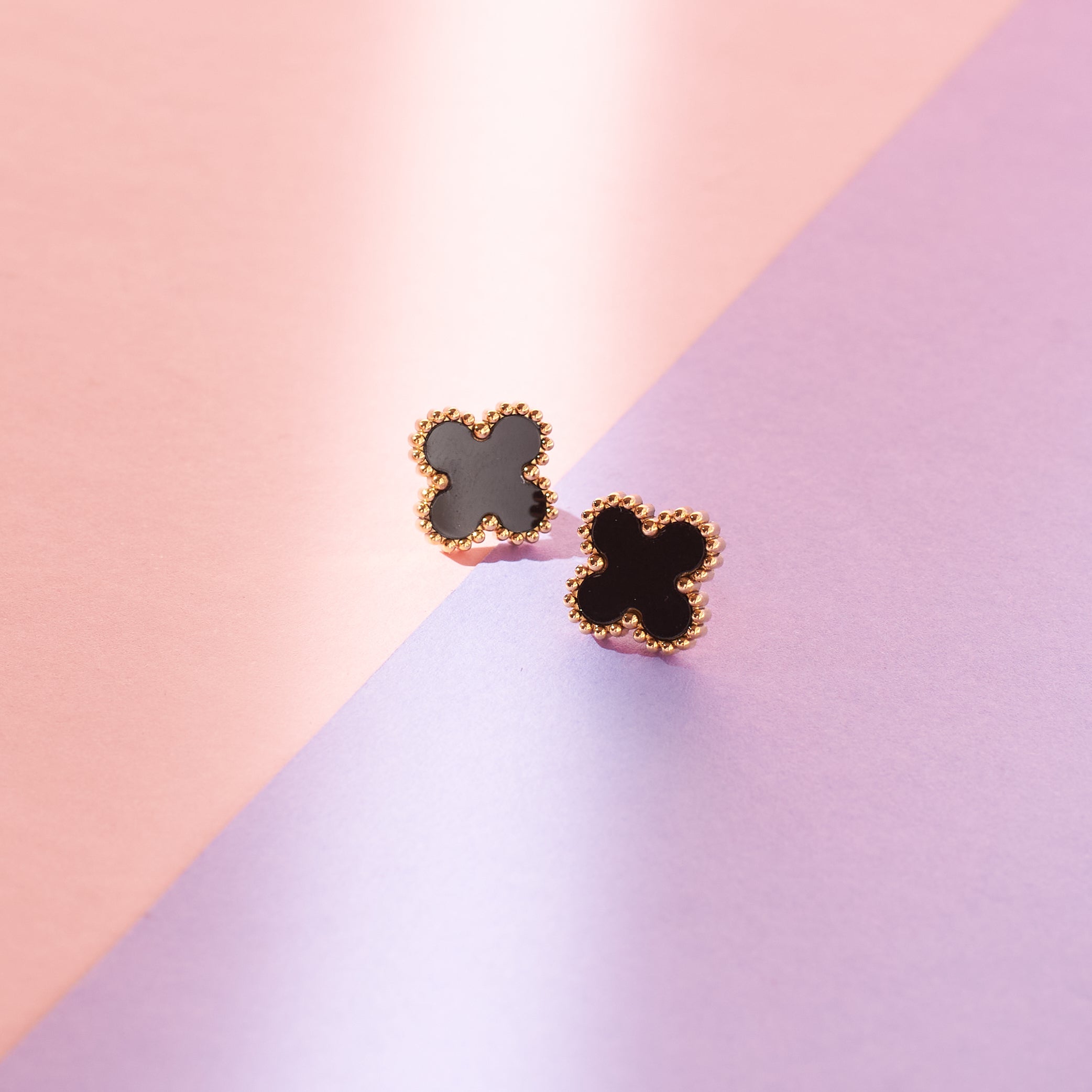 Salty Posh Night Clover Studs