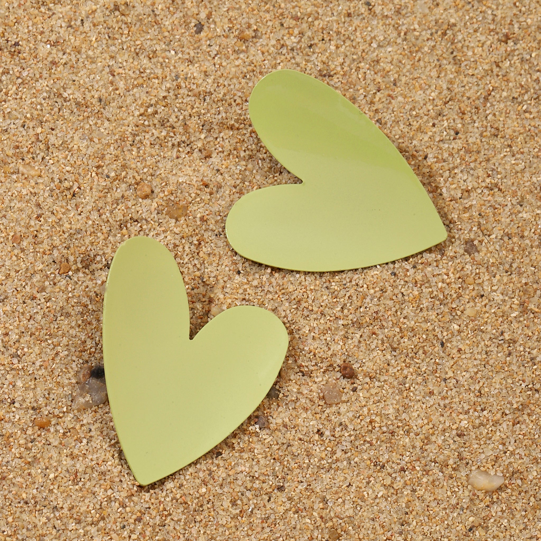 Salty Green Heart Acrylic Earring