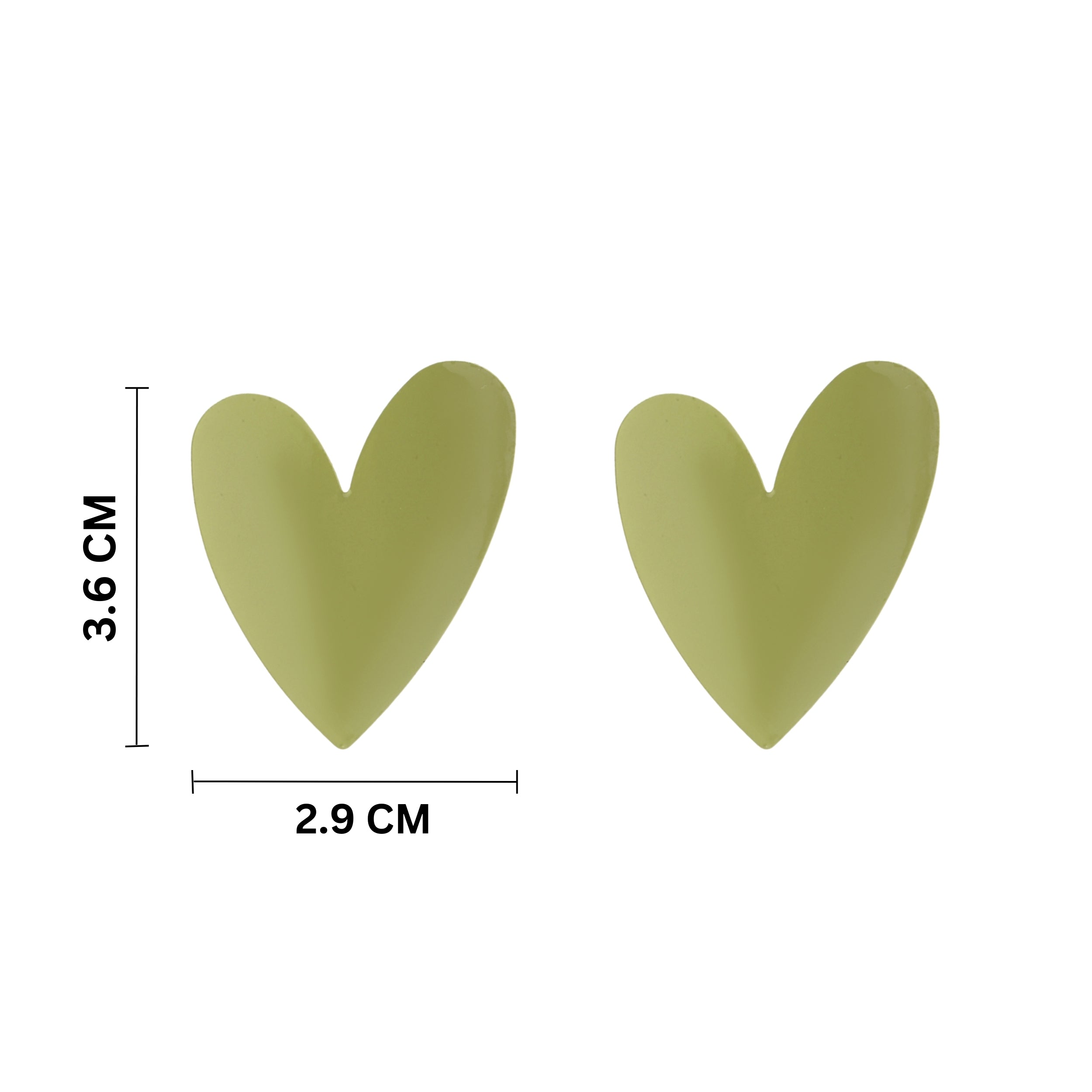 Salty Green Heart Acrylic Earring