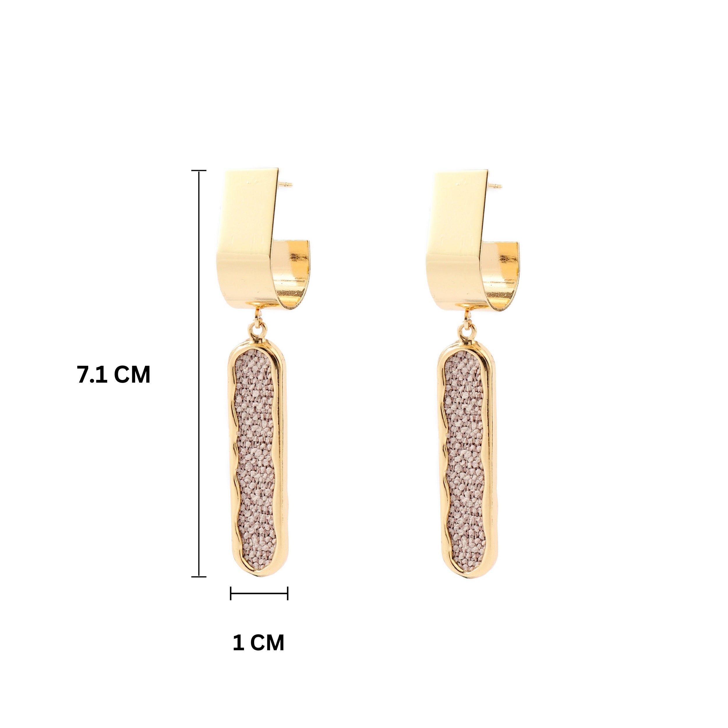Salty Ojo O Beige Gold Earring