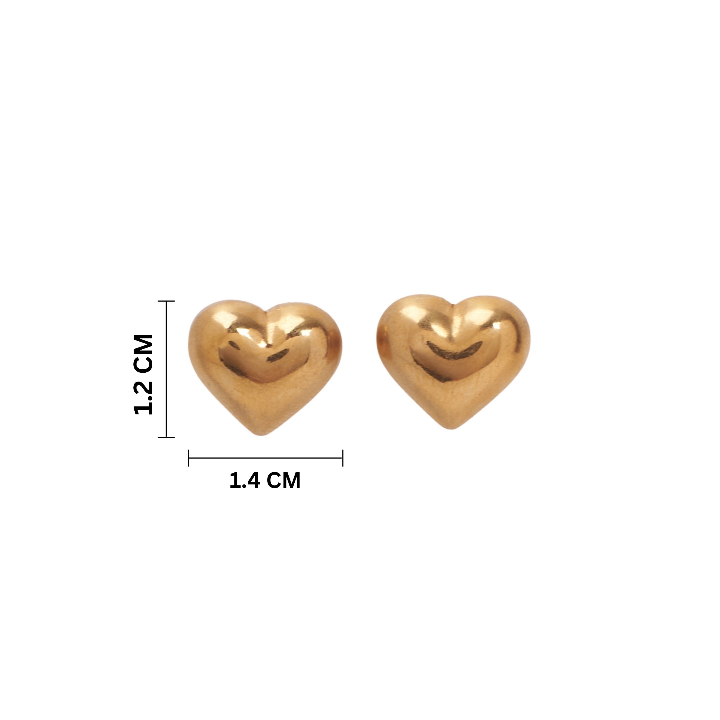 Salty Tender Heart Gold Earrings