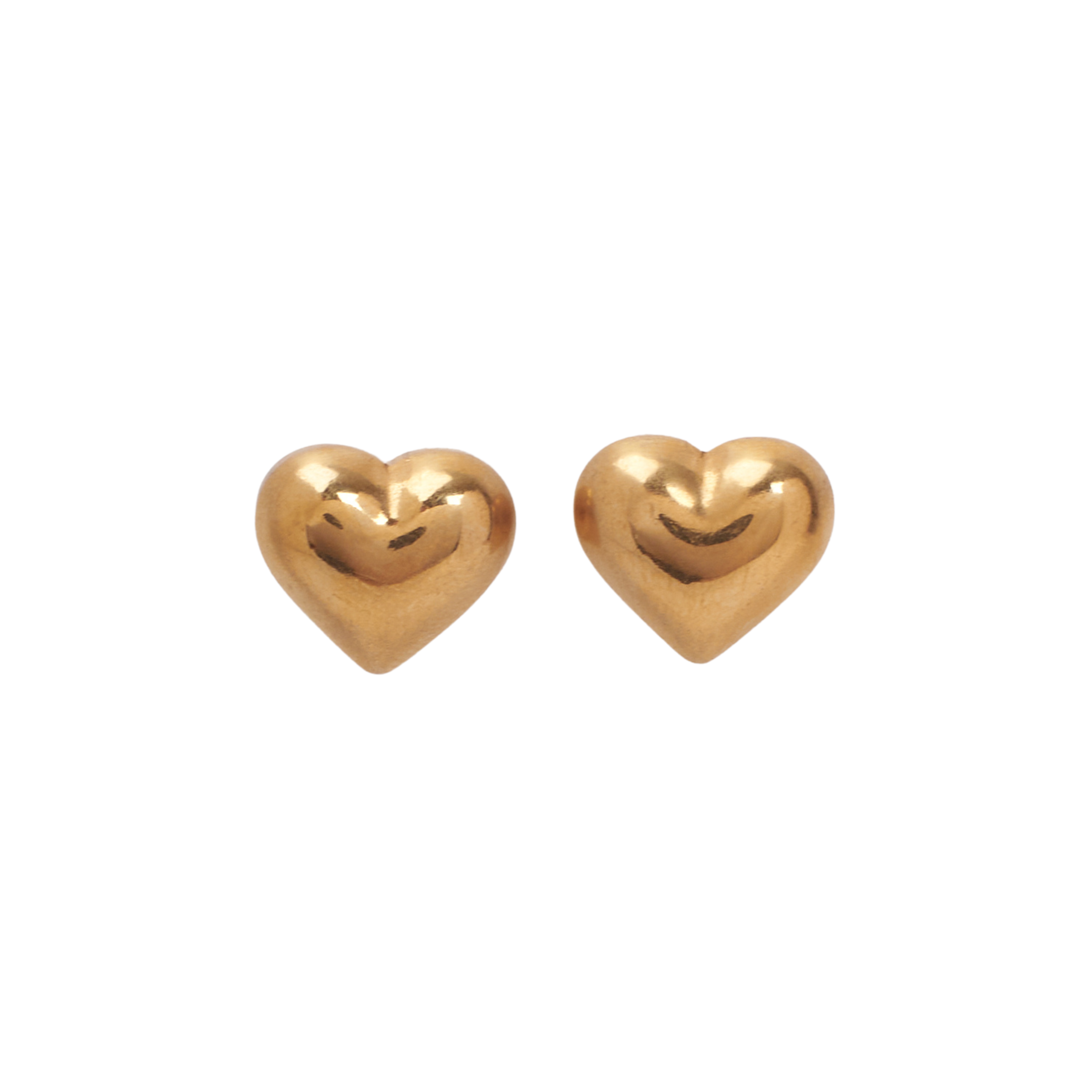 Salty Tender Heart Gold Earrings
