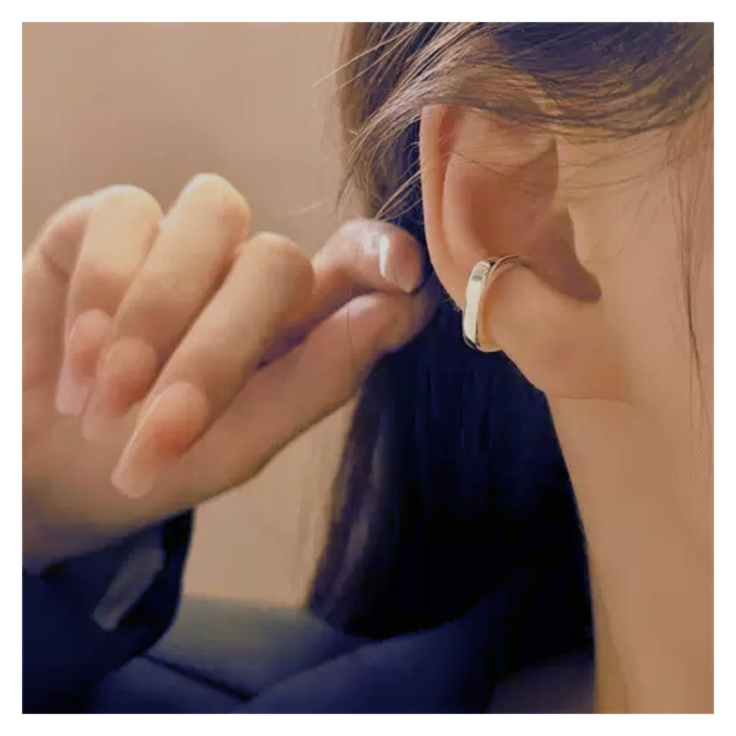 Salty Luminous Silver Cuff Statement Earrings