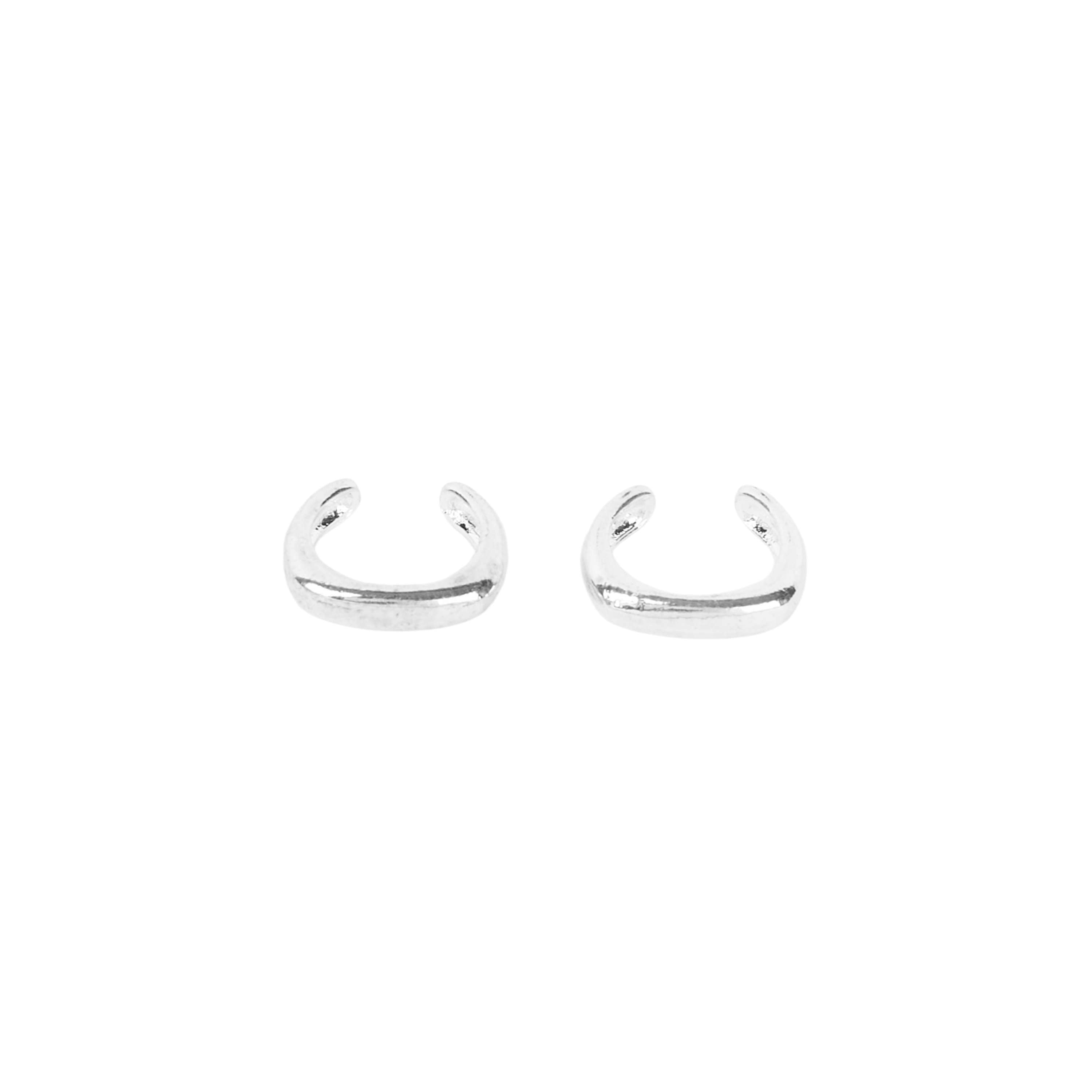 Salty Luminous Silver Cuff Statement Earrings
