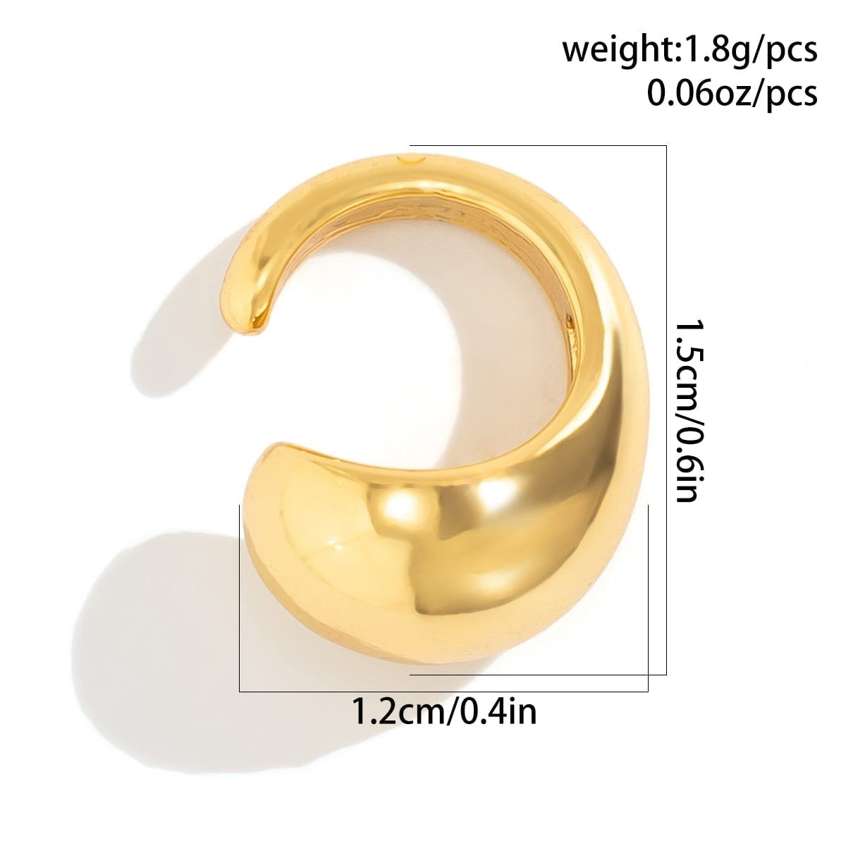 Salty Dazzling Round Gold Cuffs