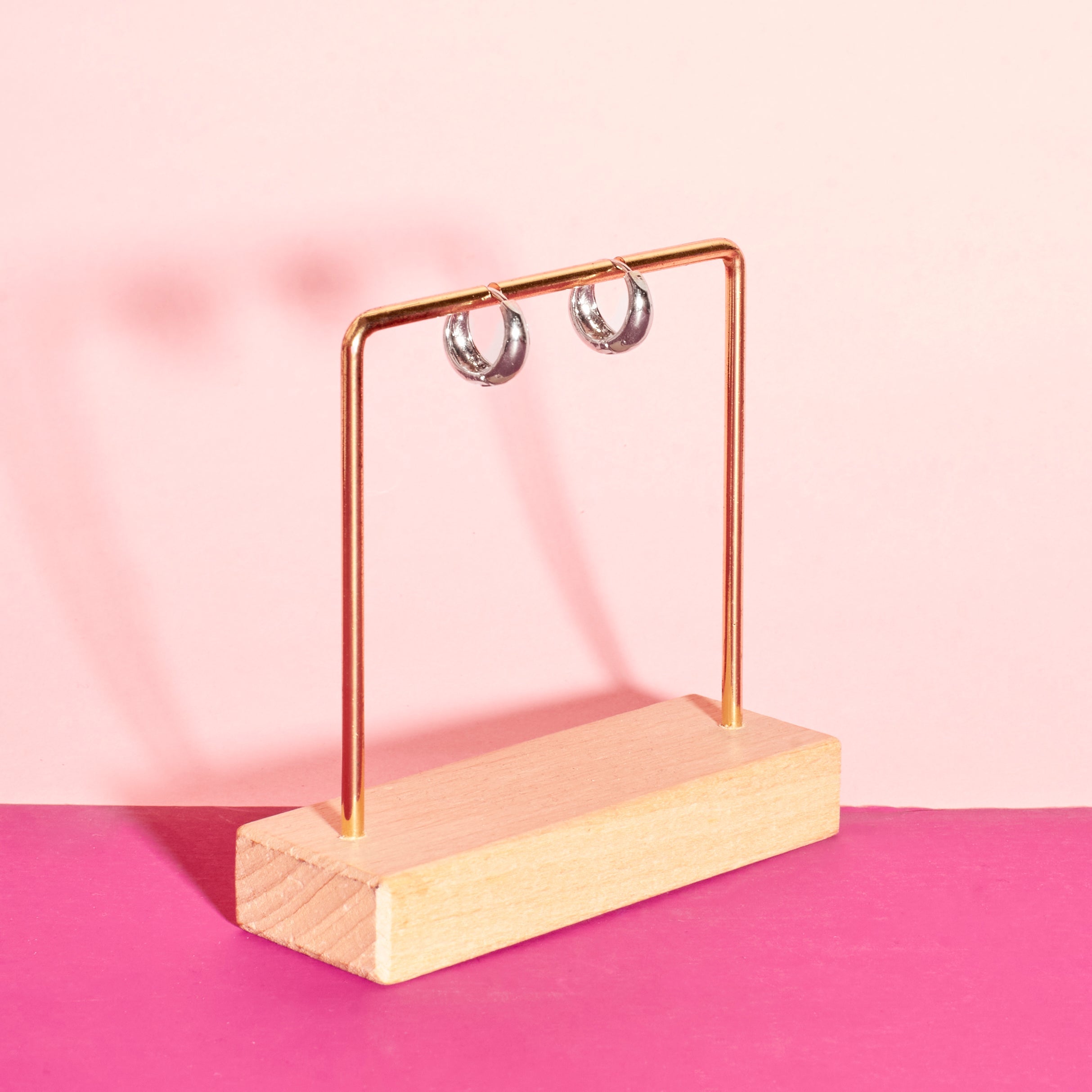 Salty Bold Silver Hoop Earrings