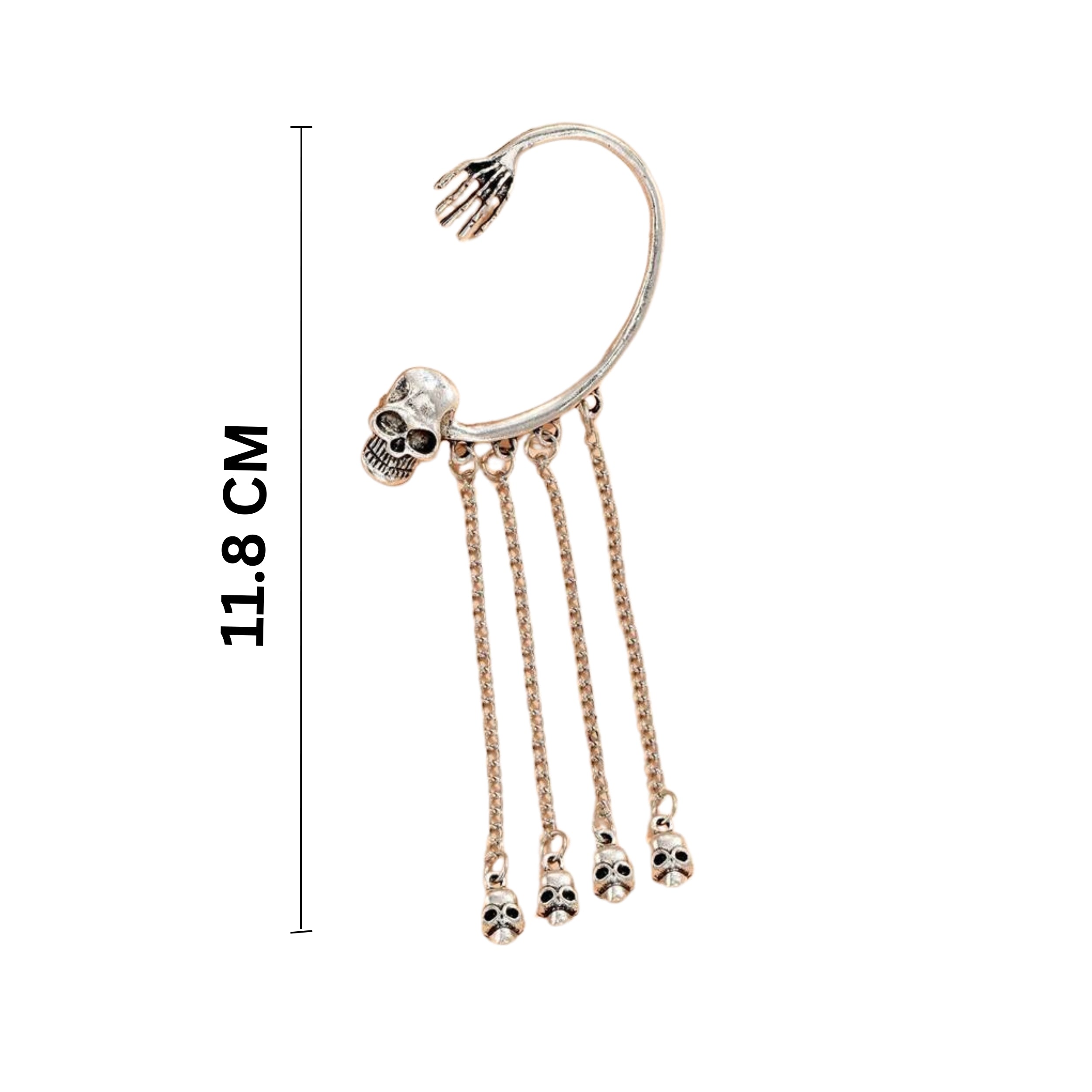 Salty Bone-Chic Skull Cuff (1 side)
