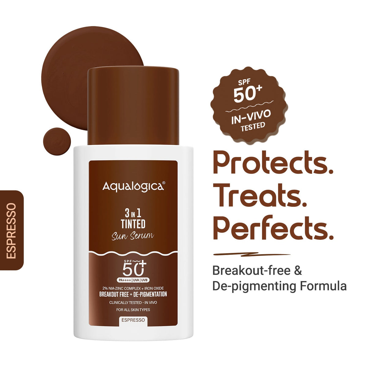 Aqualogica 3-In-1 Tinted Sun Serum - 50g