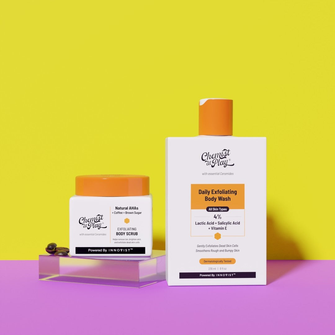 Chemist at Play Exfoliating Body Scrub+Lactic Acid Salicylic Acid Body Wash