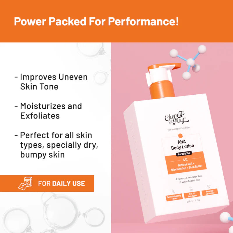 Chemist at Play Niacinamide Body Lotion & Roll On 5% AHA