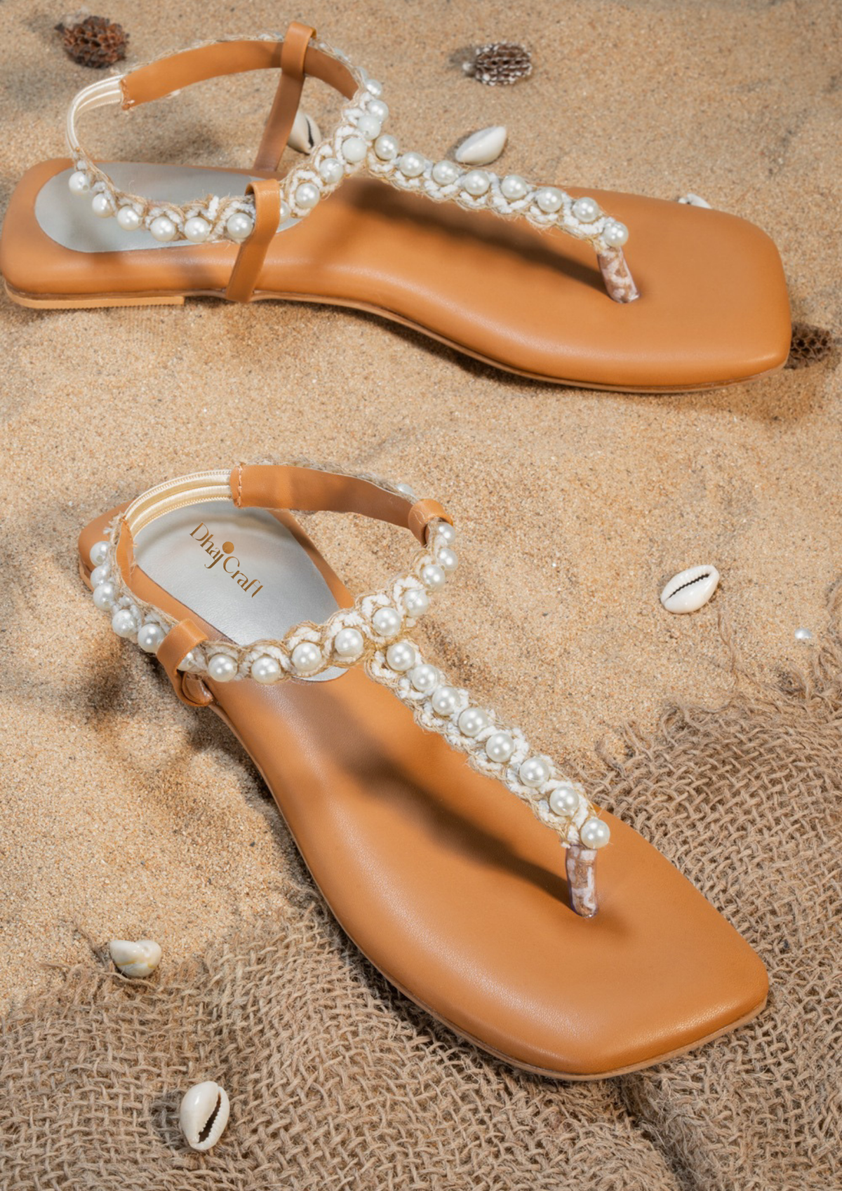 Dhajcraft Women Open Toe Flats - Hand wash