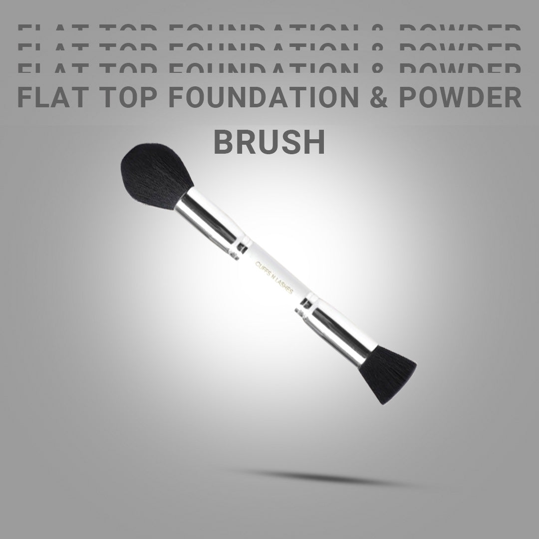 Cuffs N Lashes 01-Dual Brush (Flat Top Foundation & Powder Brush)