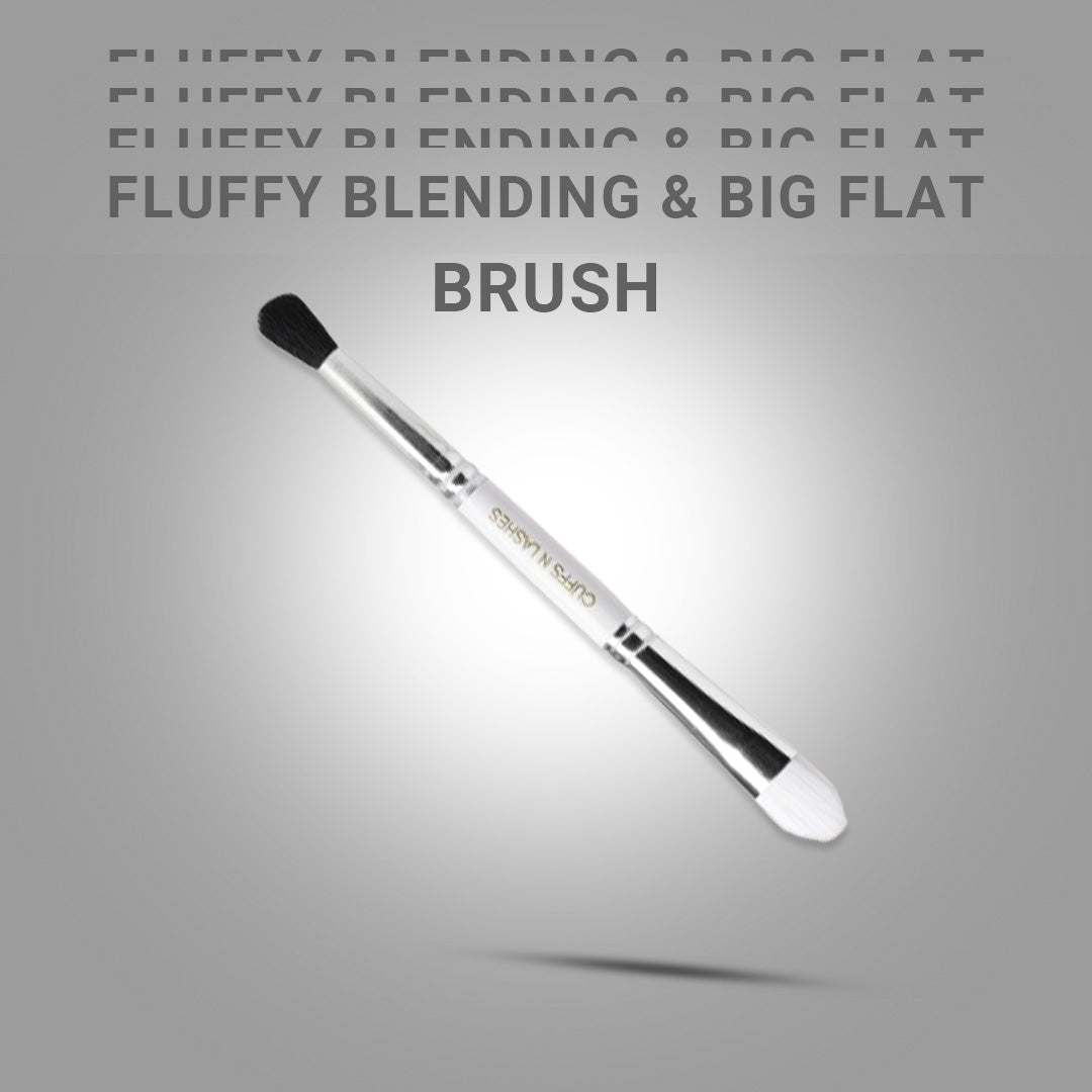 Cuffs N Lashes 04 Dual Brush (Fluppy Blending Brush & Big Flat Brush)