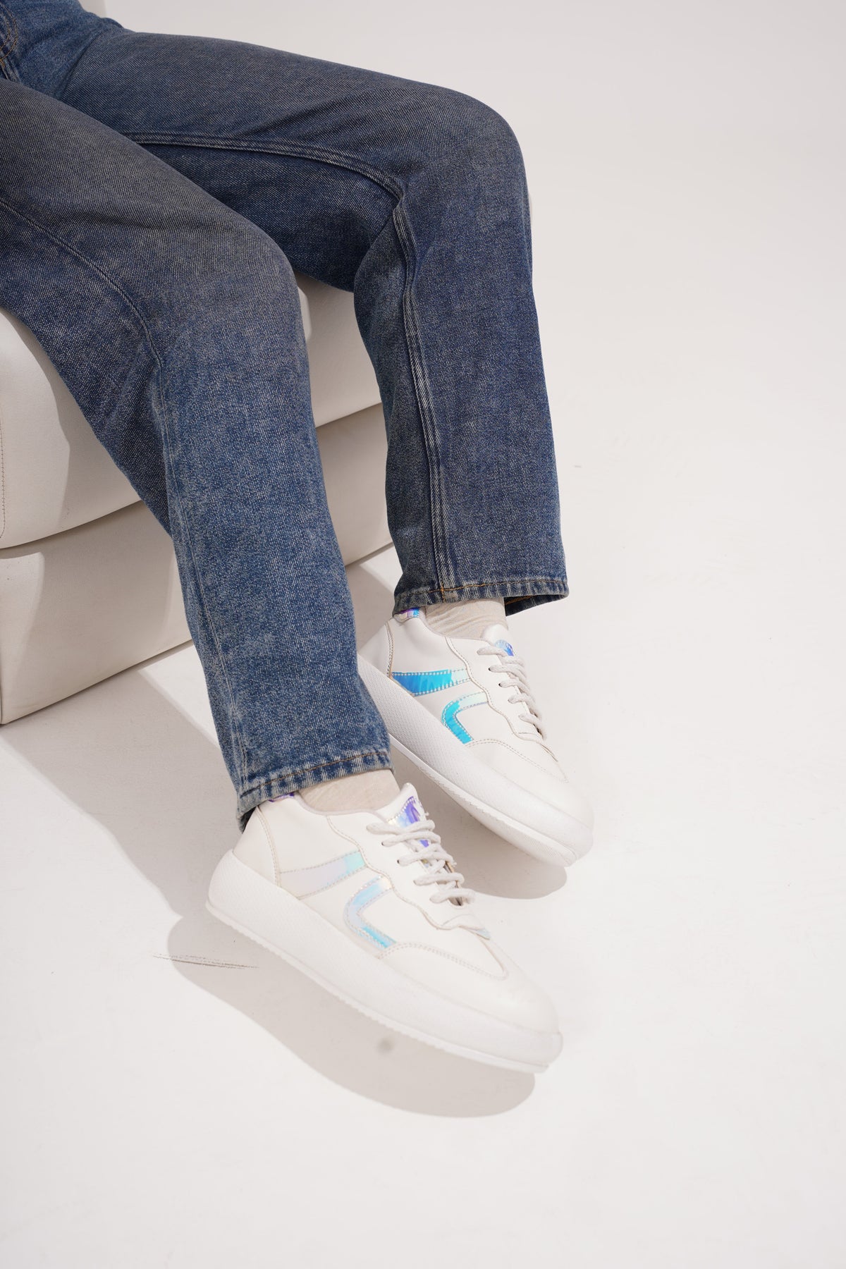 JM Looks Casual Panel Detail Lace-Up Sneakers