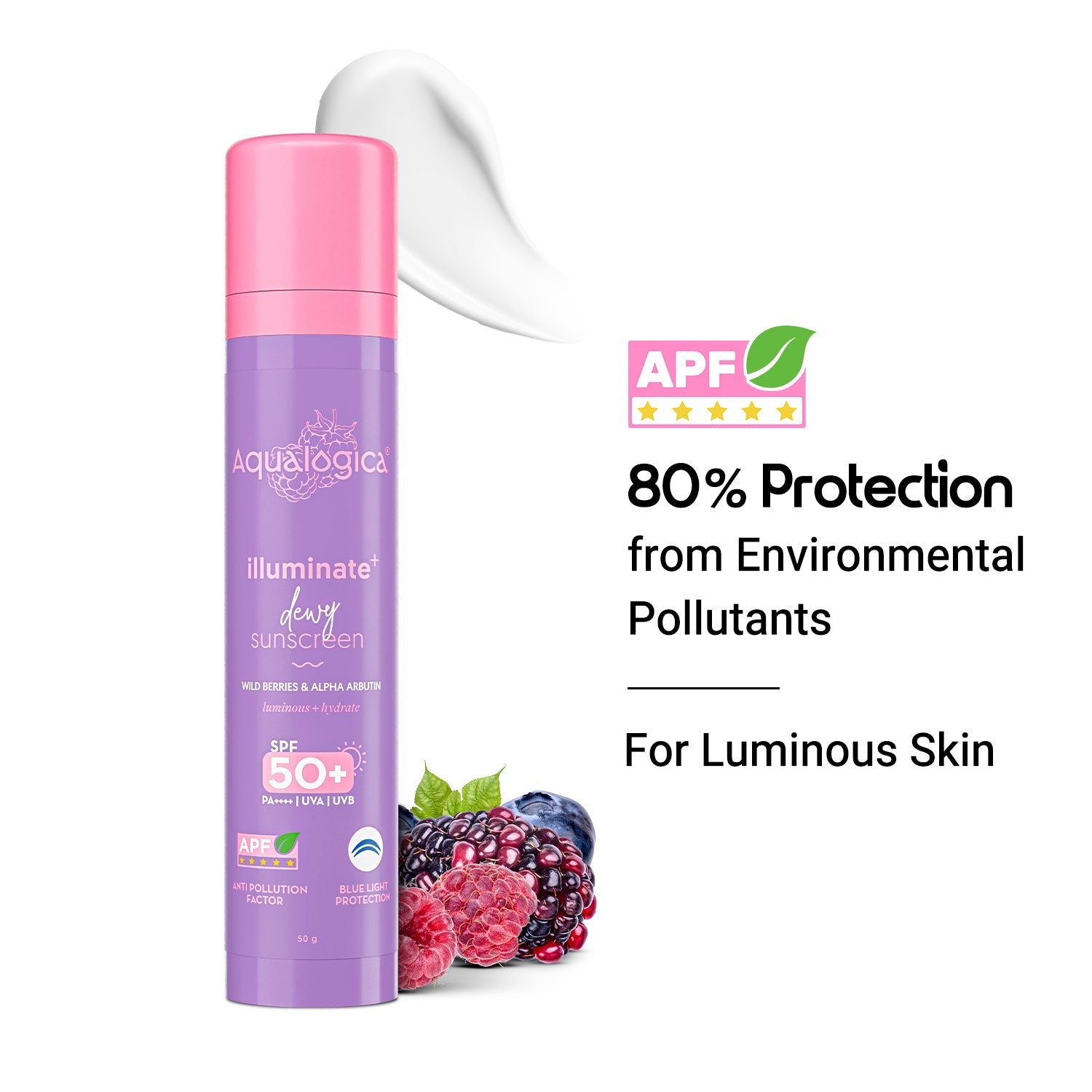 Aqualogica Illuminate+ Dewy Gel Sunscreen Spf 50+ Pa++++