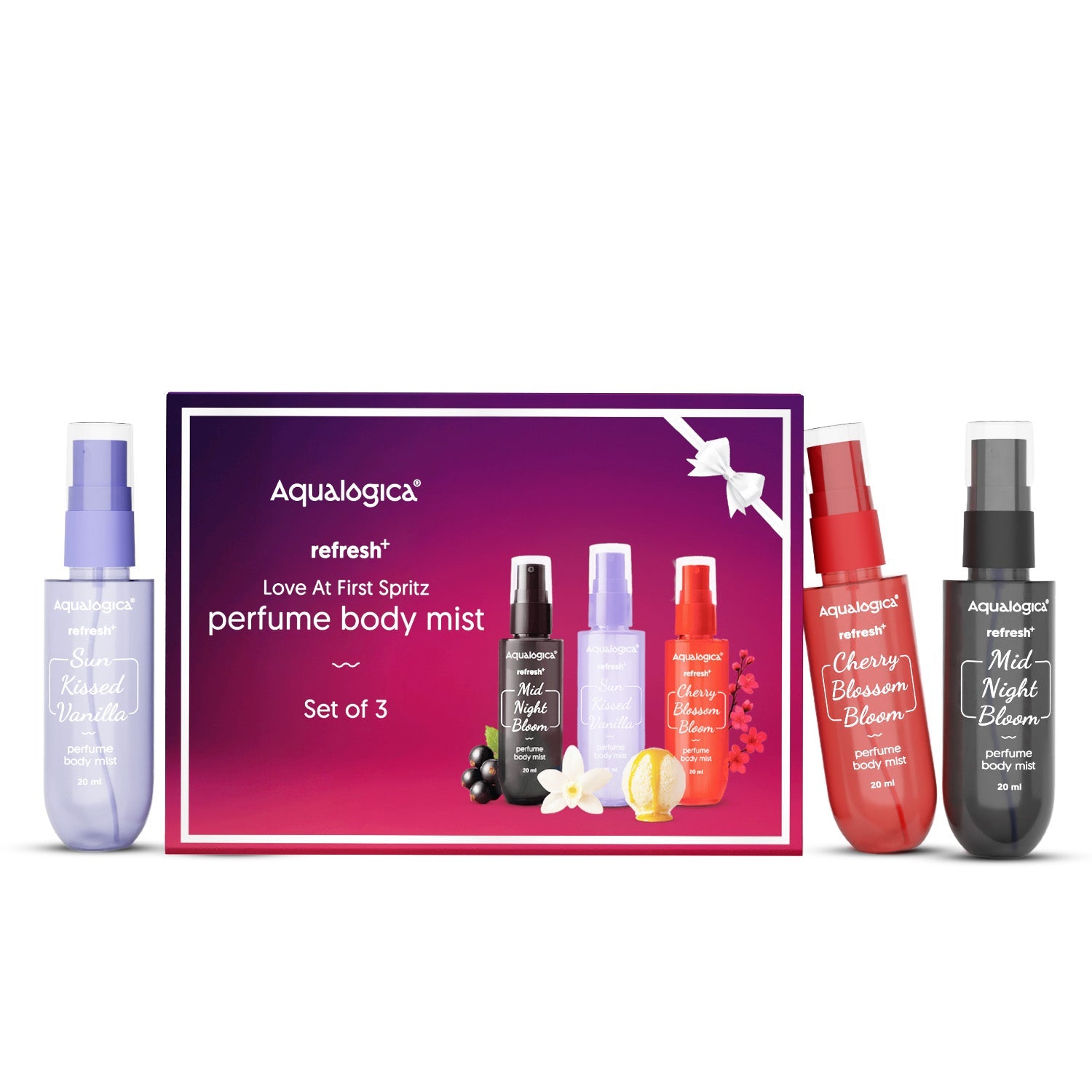 Aqualogica Refresh+ Love At First Spritz Set Of 3 (20ml) Perfume Body Mist