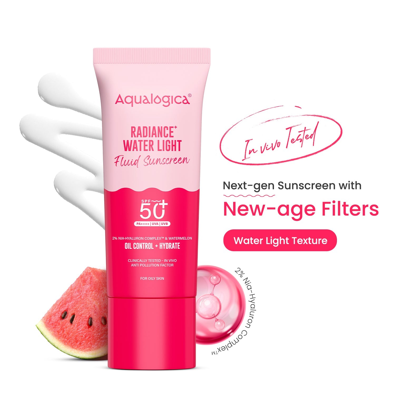 Aqualogica Radiance+ Water Light Fluid Sunscreen - 50g