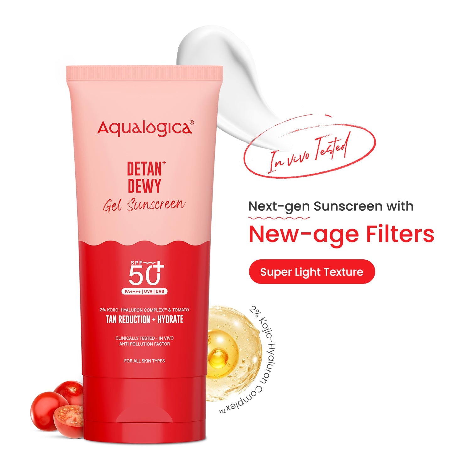 Aqualogica Detan+ Dewy Gel Sunscreen Spf 50+ Pa++++