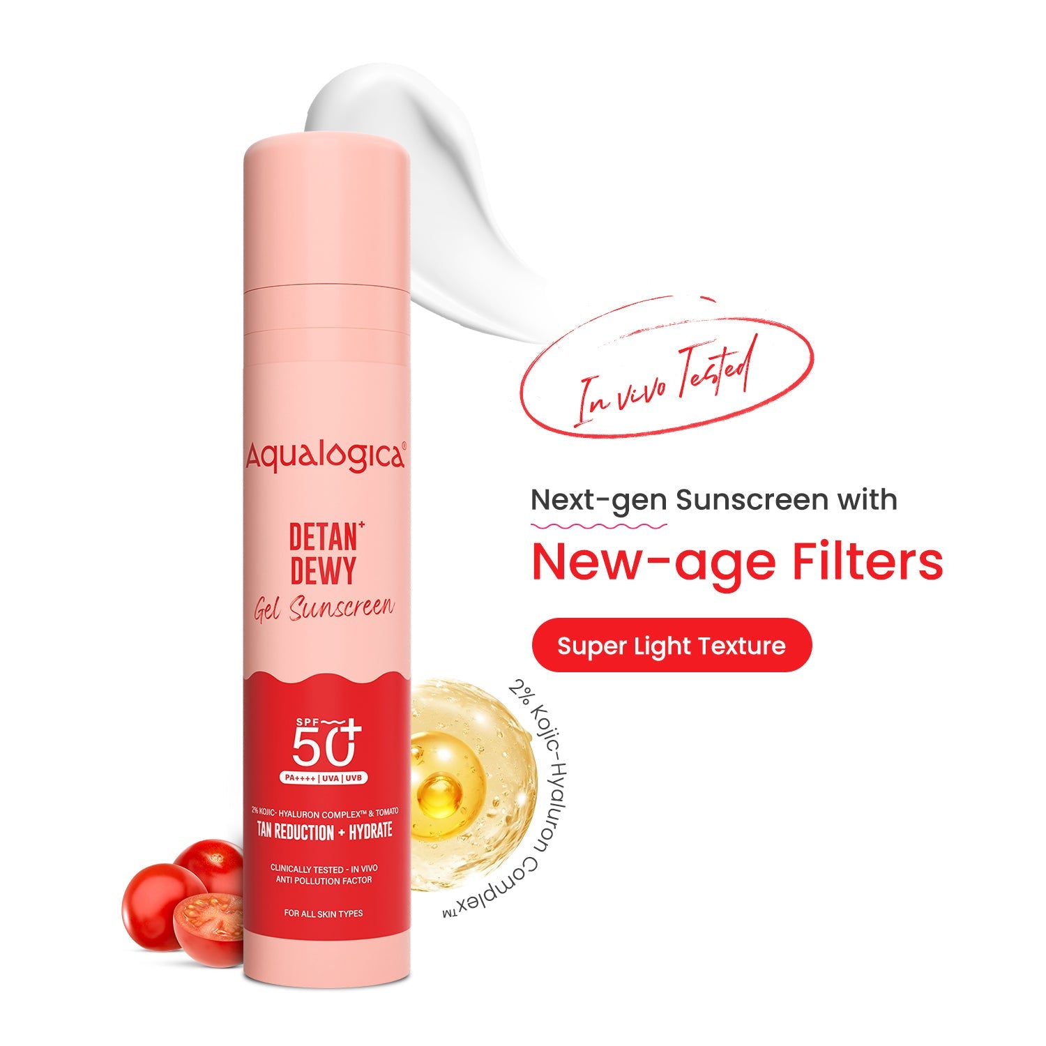 Aqualogica Detan+ Dewy Gel Sunscreen Spf 50+ Pa++++