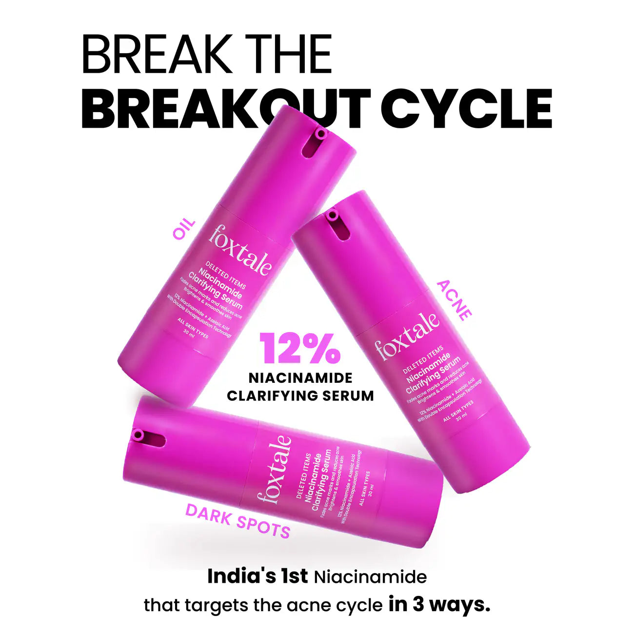 Foxtale 12% Niacinamide Clarifying Serum - 30ml